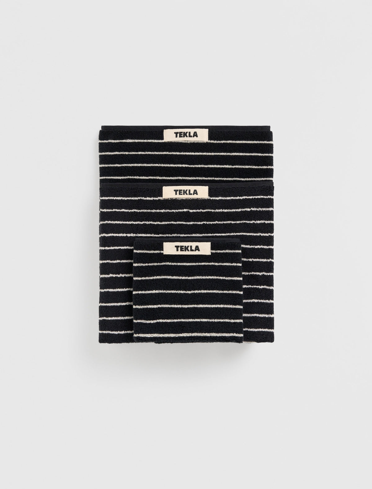 Terry Towel Black Stripes