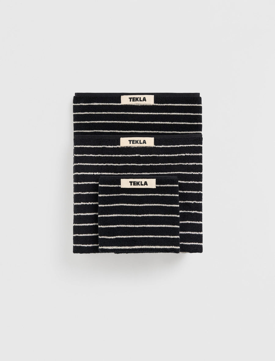 Terry Towel Black Stripes - Image 1