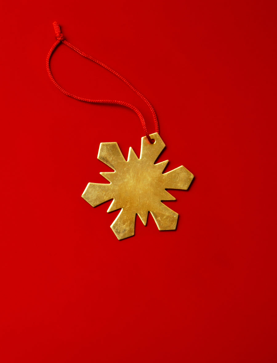 Brass Ornament Snowflake E - Image 1