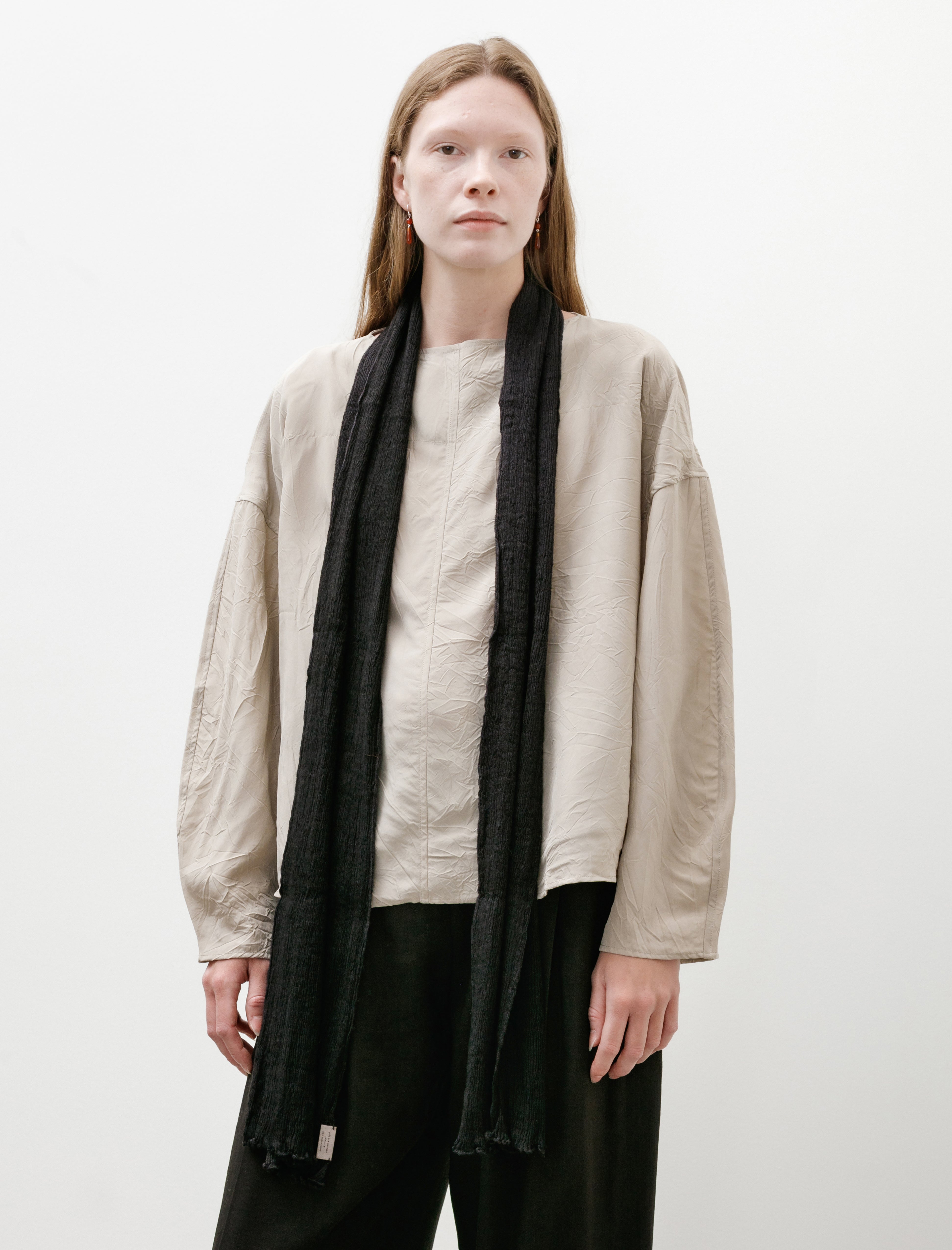 Norlha Feather Ripple Scarf Black