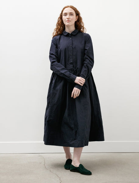 casey casey ペーパーコットンギャザーワンピース Casey Casey Jupiter Dress Baba Navy – Neighbour