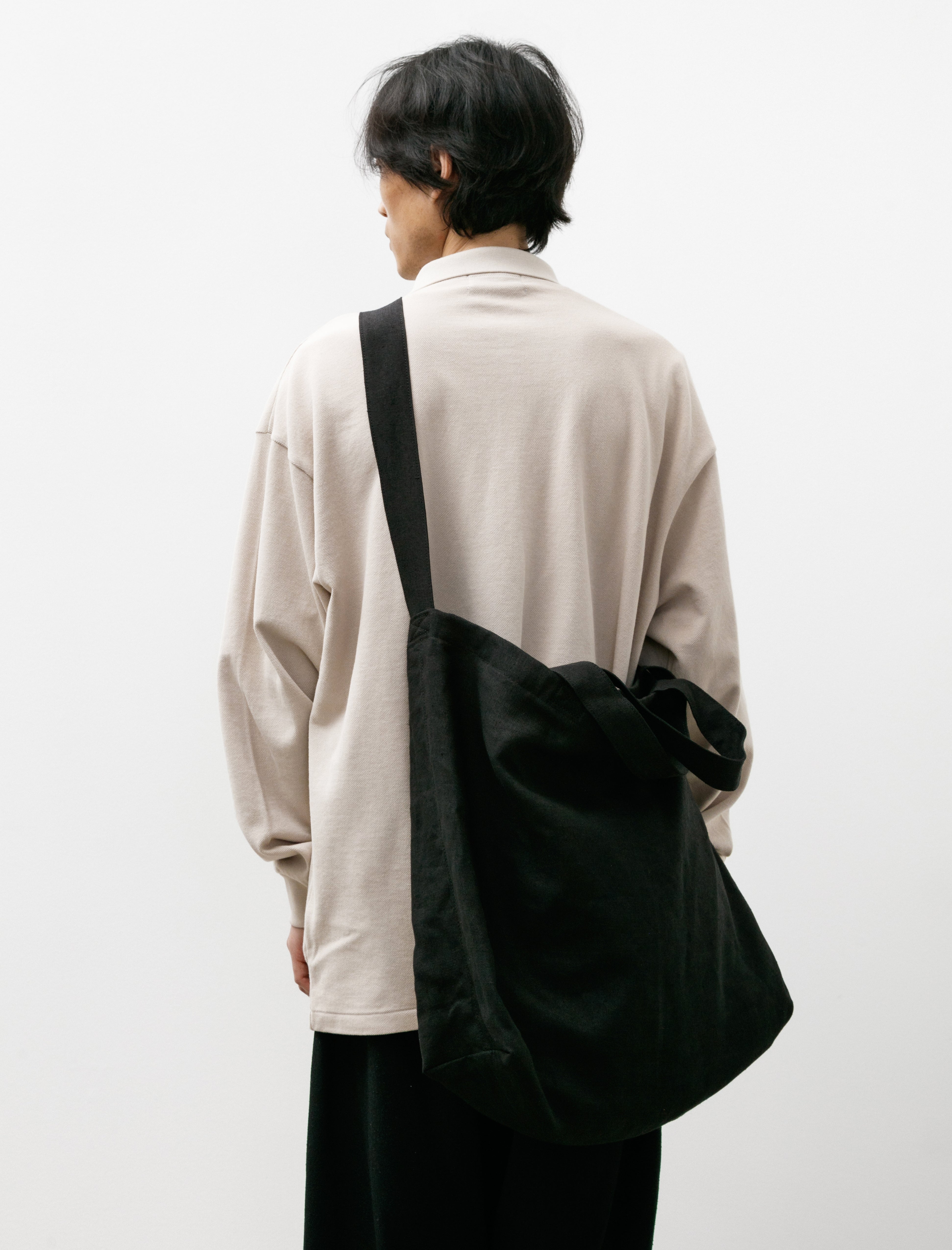 Aeta Shoulder Tote Large Hemp Cotton Black