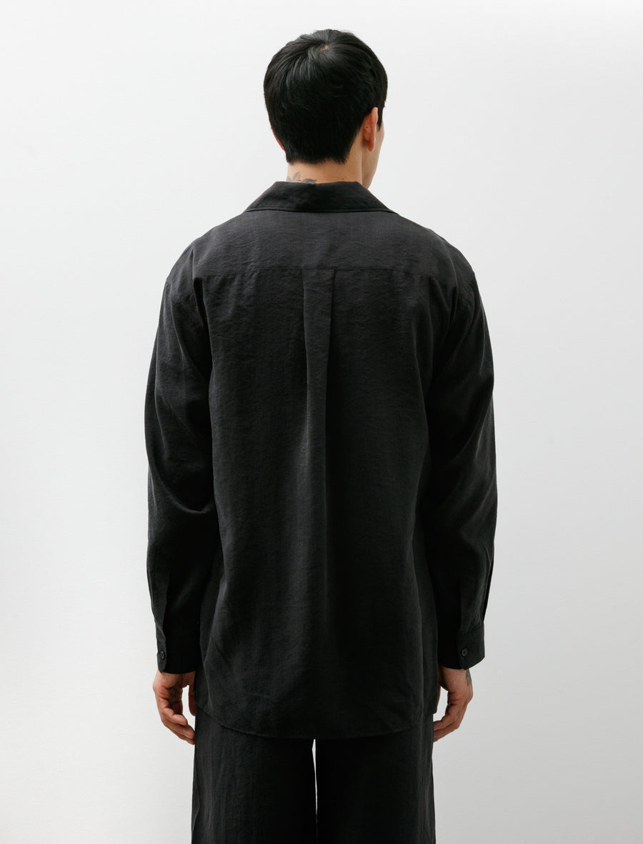 Lemaire Convertible Collar Shirt Black – Neighbour