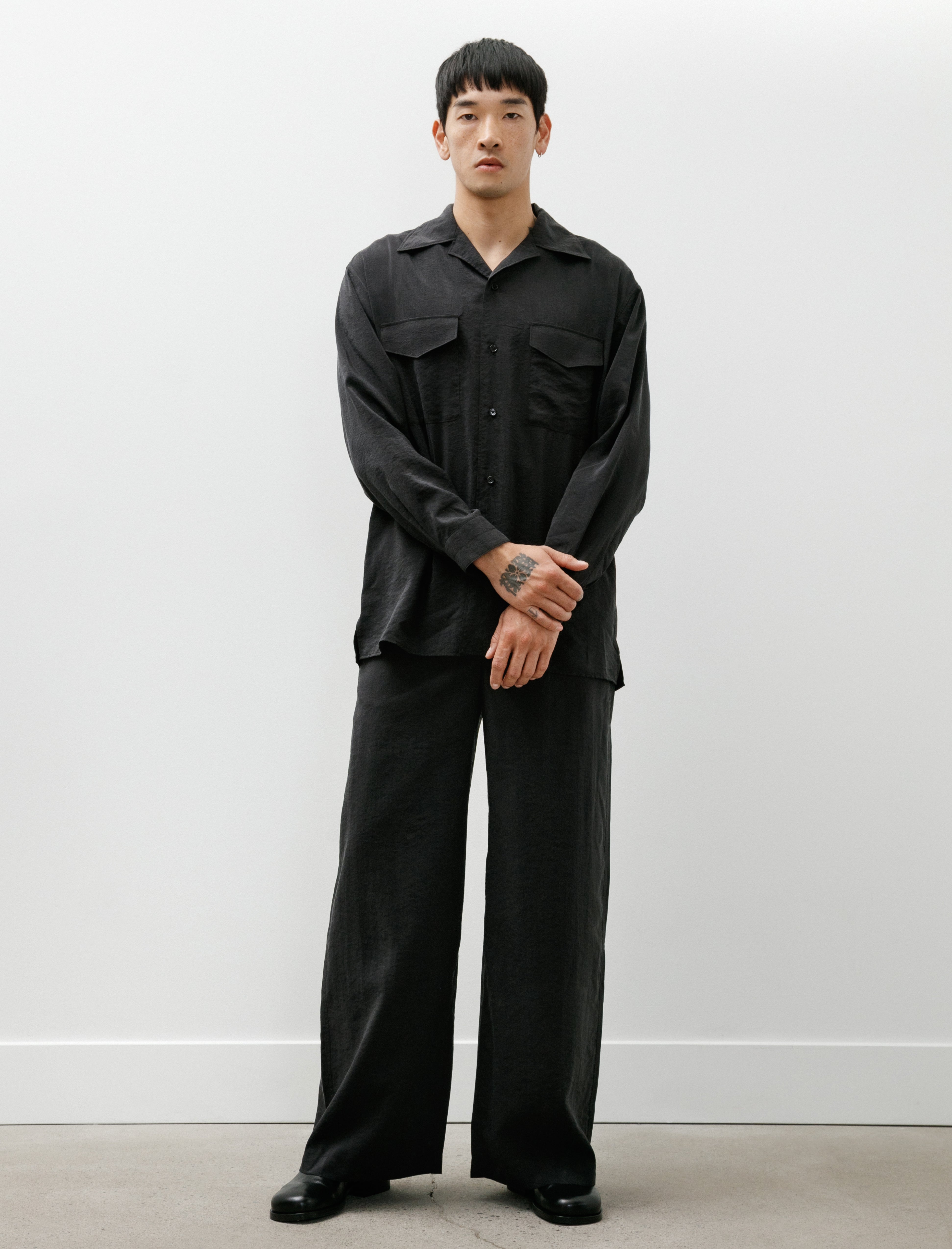Lemaire Straight Tailored Pants Black