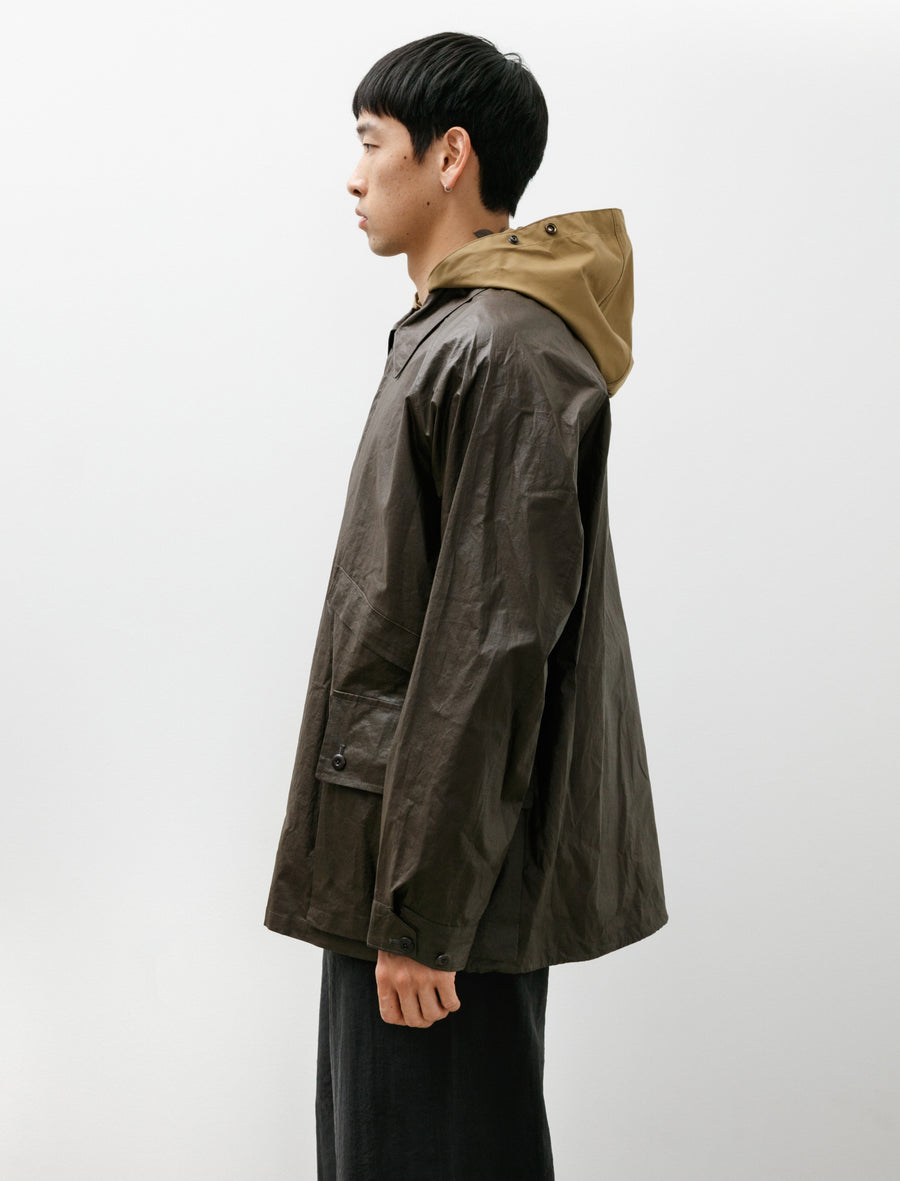Rain Jacket With Detachable Hood Bronze - Image 3