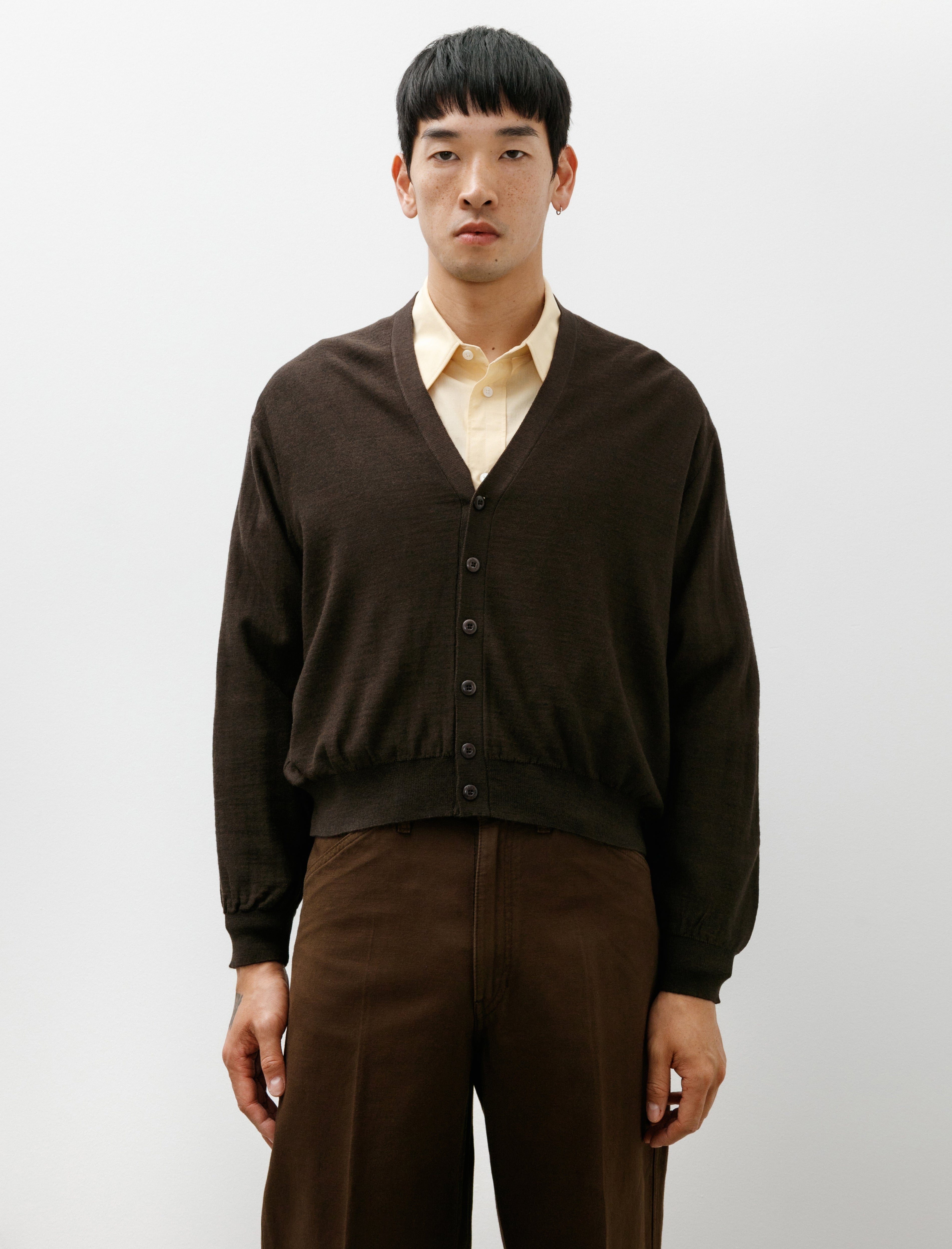 Lemaire Twisted Cardigan Dark Cacao