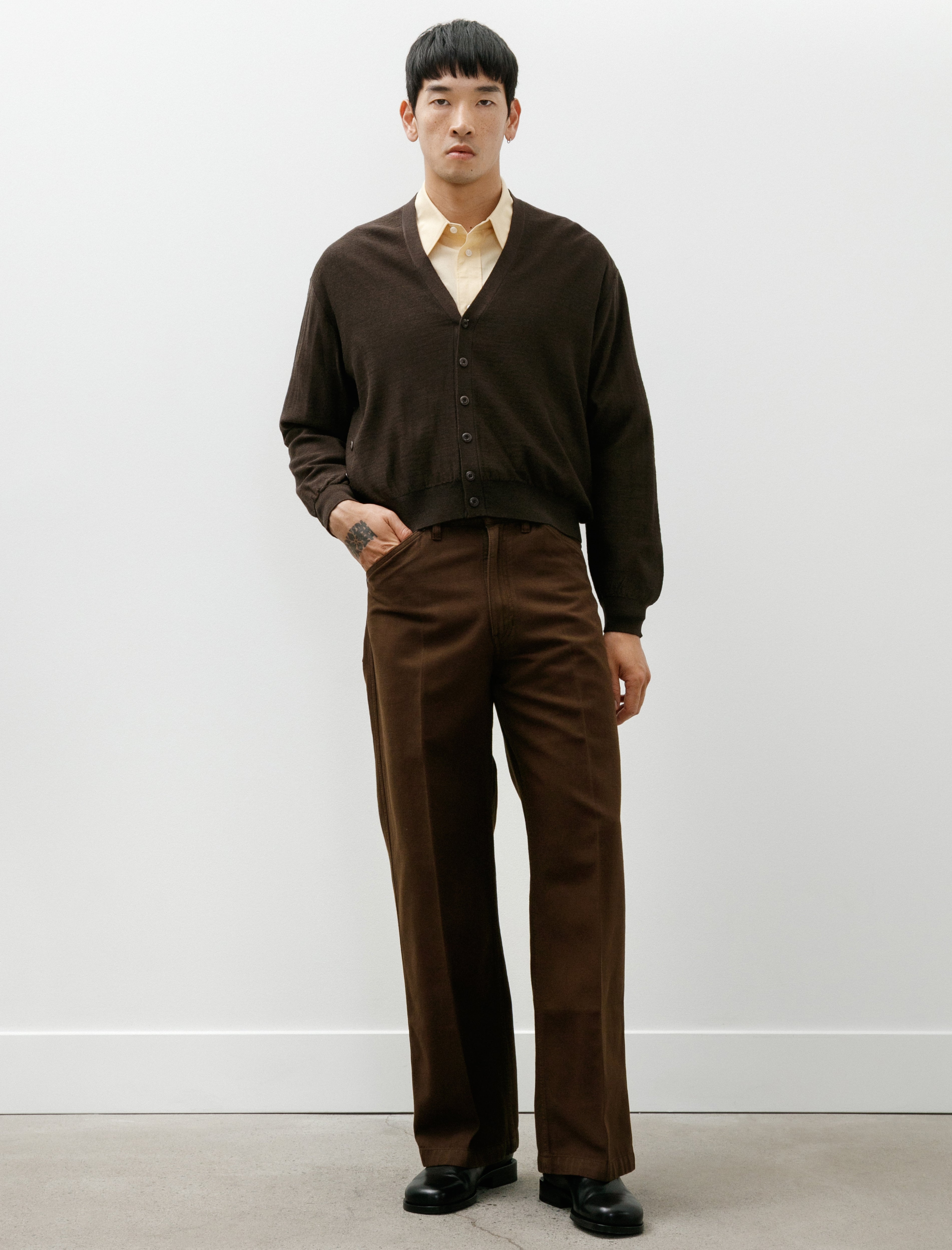 Lemaire Twisted Cardigan Dark Cacao