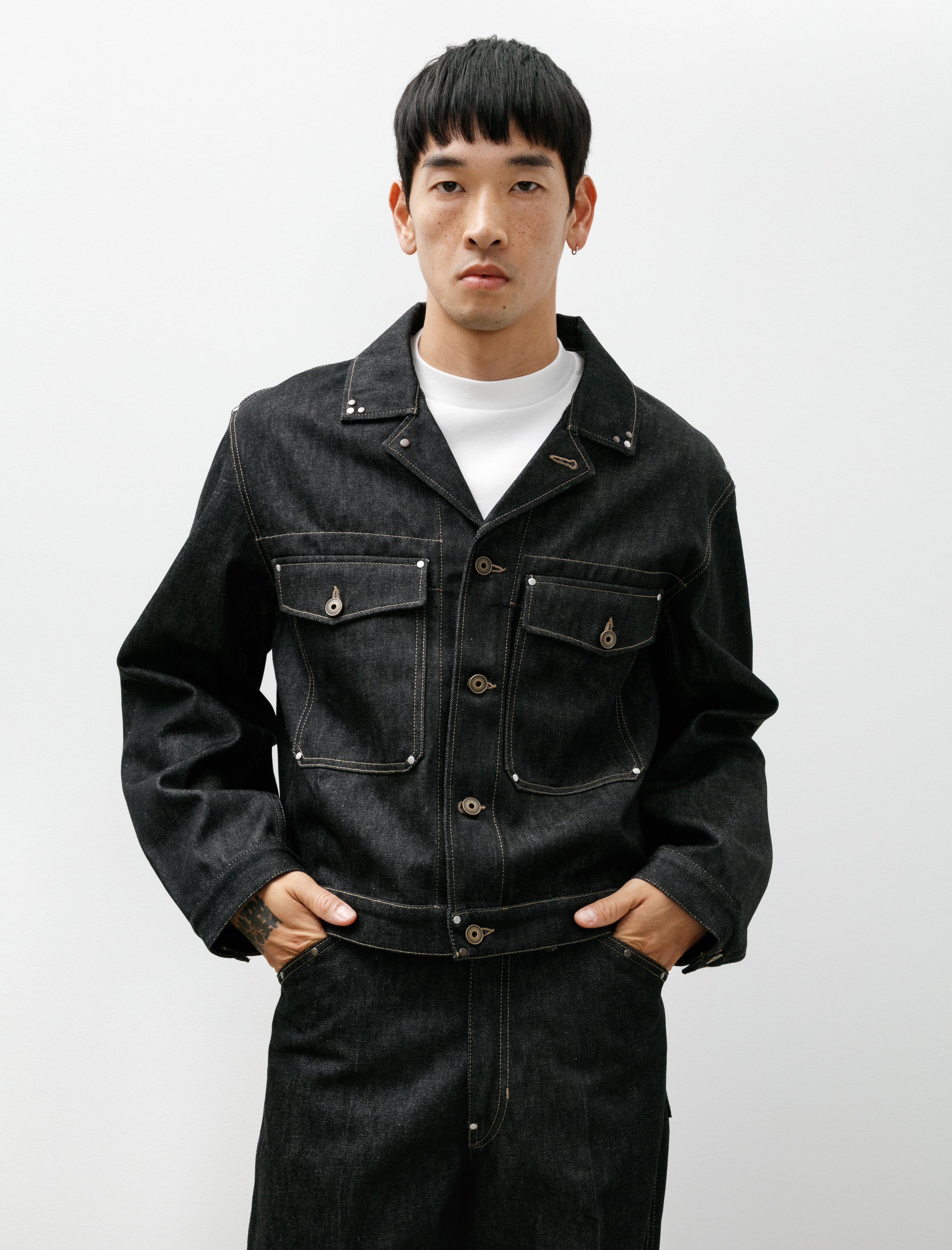 Lemaire Trucker Jacket With Studs Slate – Neighbour