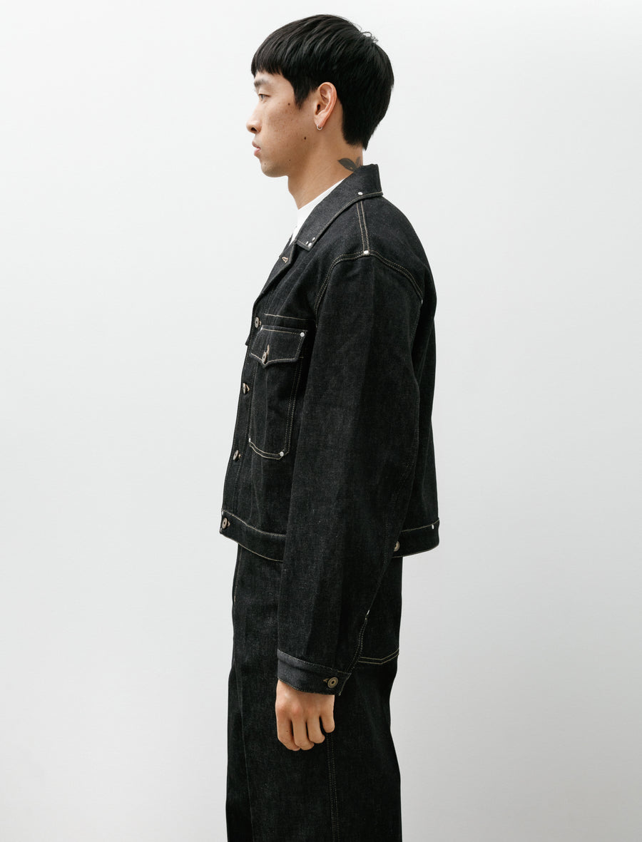 Trucker Jacket With Studs Slate - Image 3