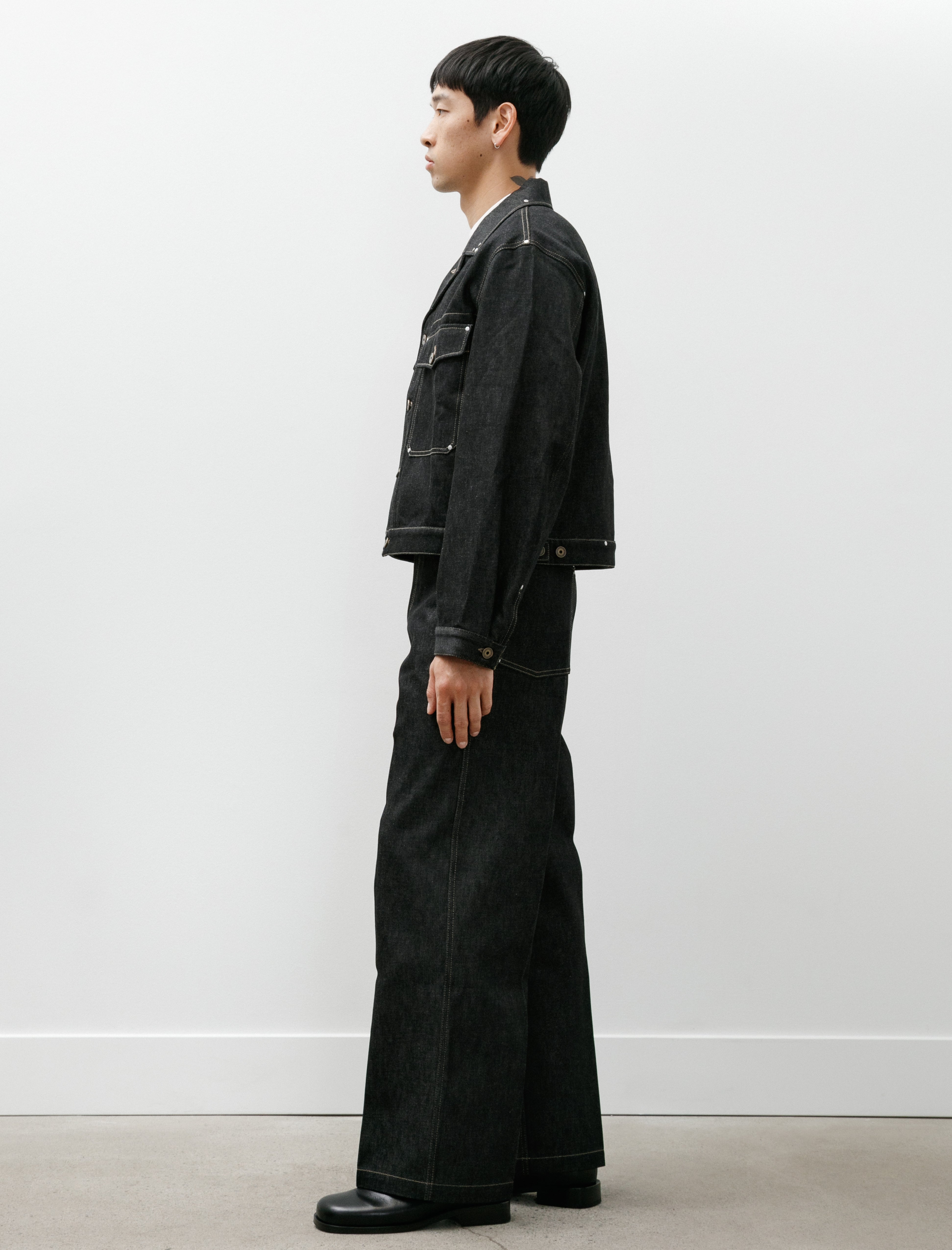 Lemaire Wide Pants with Studs Slate