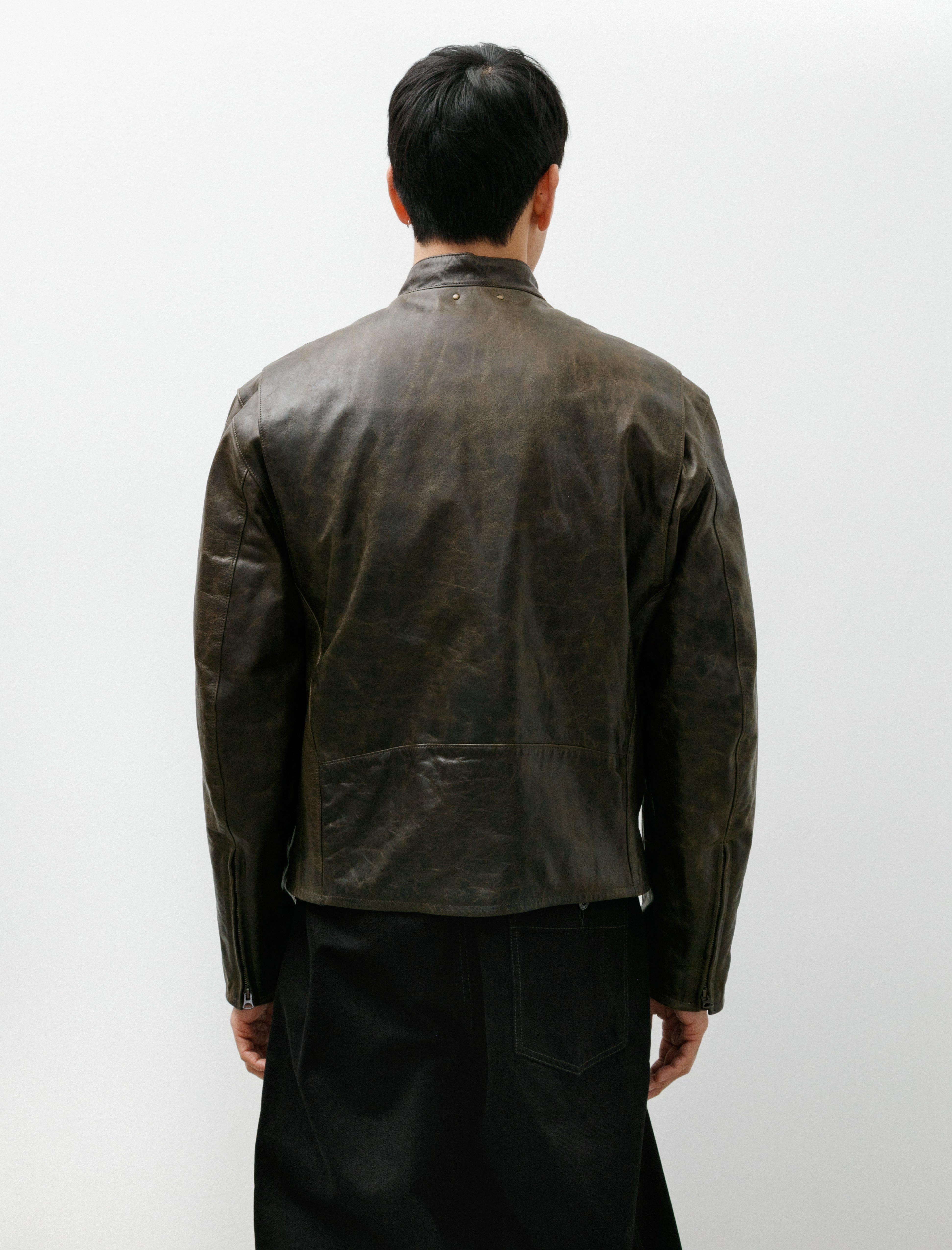 Lemaire Boxy Biker Jacket Bronze