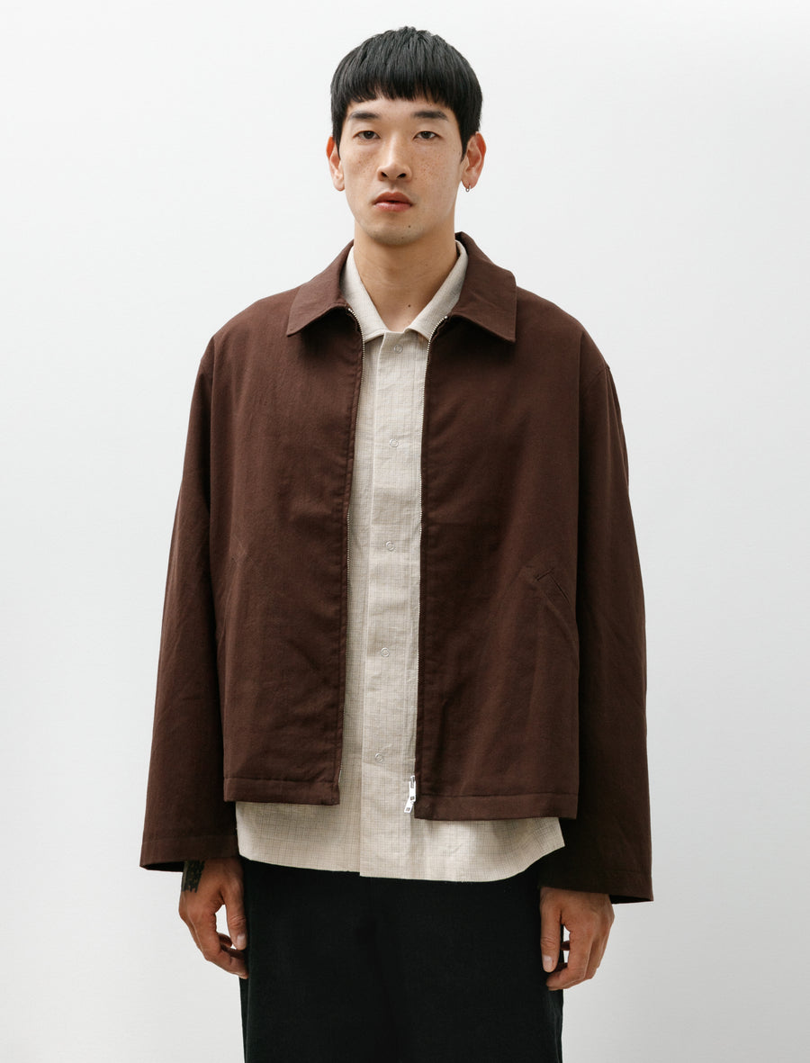 Site Jacket Dark Brown Cotton Wool Twill - Image 1