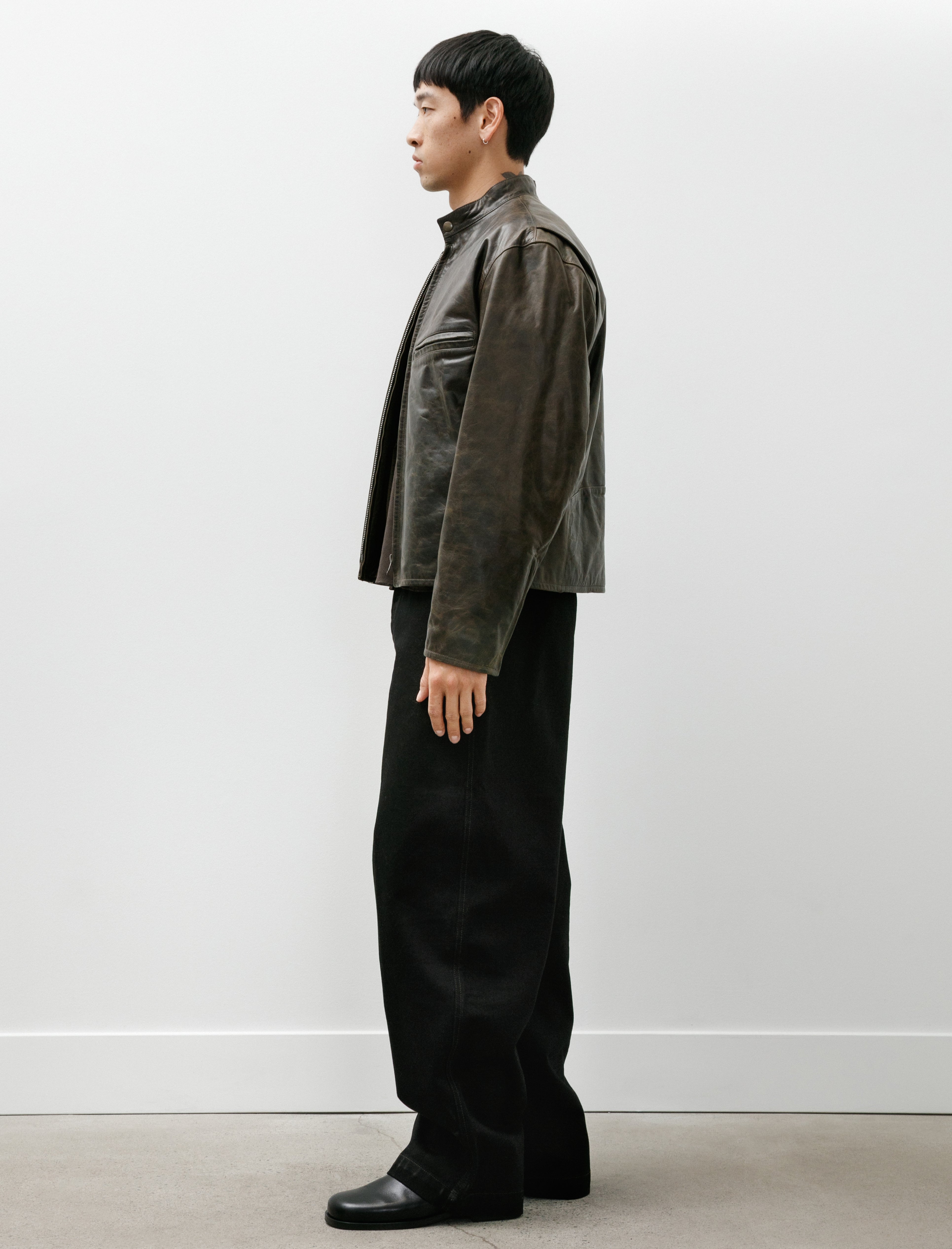 Lemaire Boxy Biker Jacket Bronze