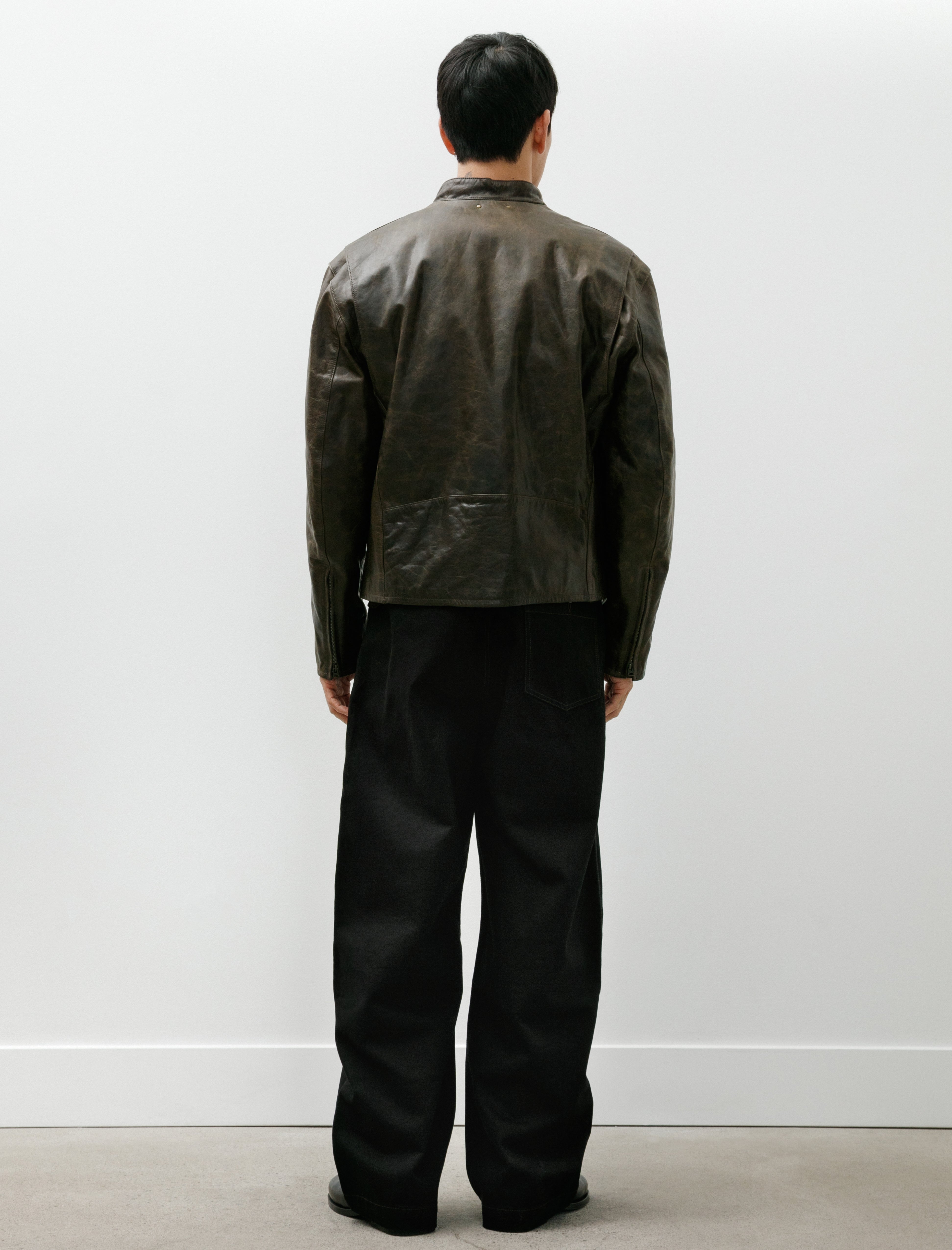 Lemaire Boxy Biker Jacket Bronze