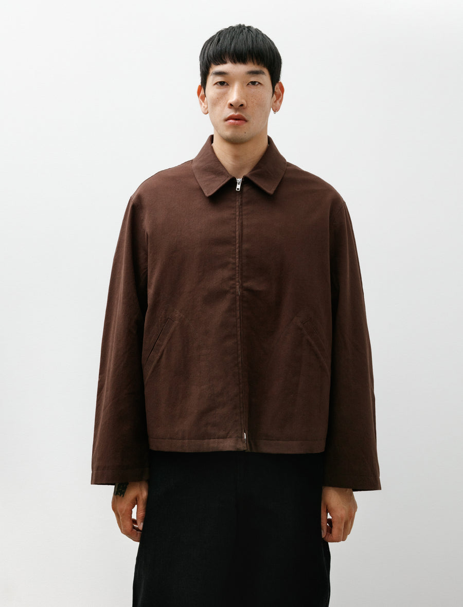 Site Jacket Dark Brown Cotton Wool Twill - Image 4