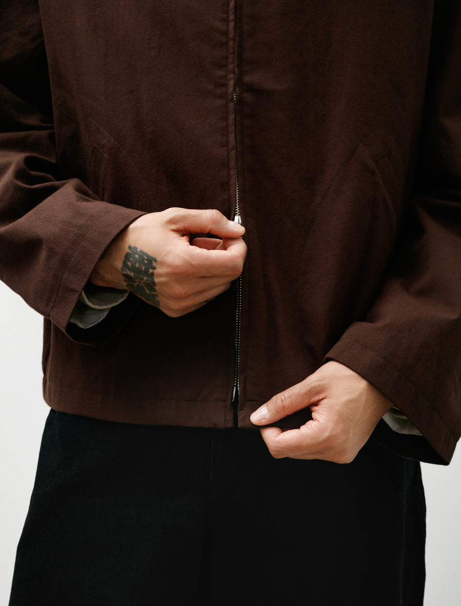 Site Jacket Dark Brown Cotton Wool Twill - Image 5