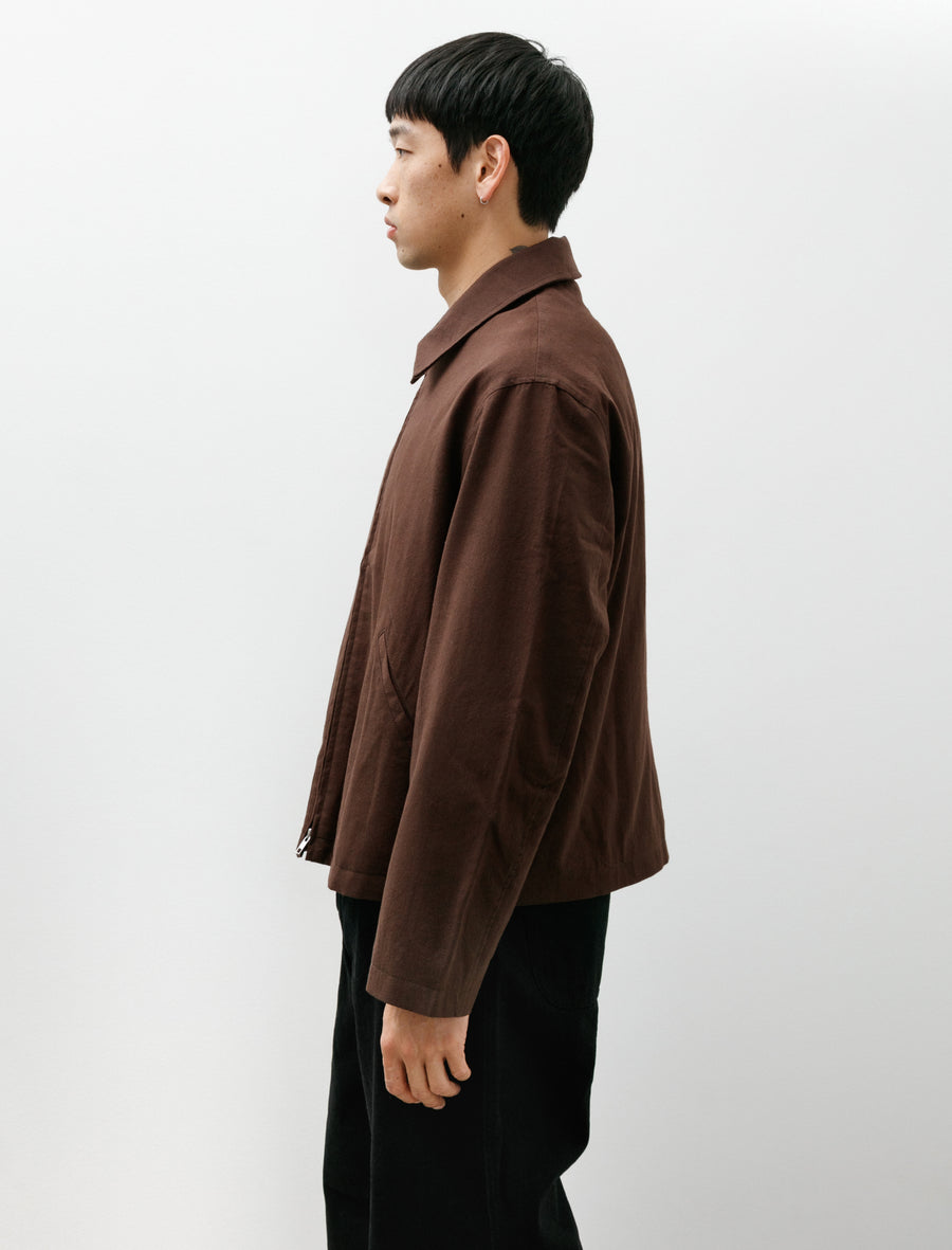 Site Jacket Dark Brown Cotton Wool Twill - Image 3