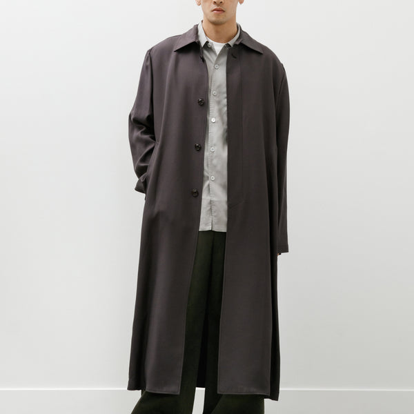 Our Legacy Cloak Car Coat Muted Lead Chalkskin Viscose – Neighbour