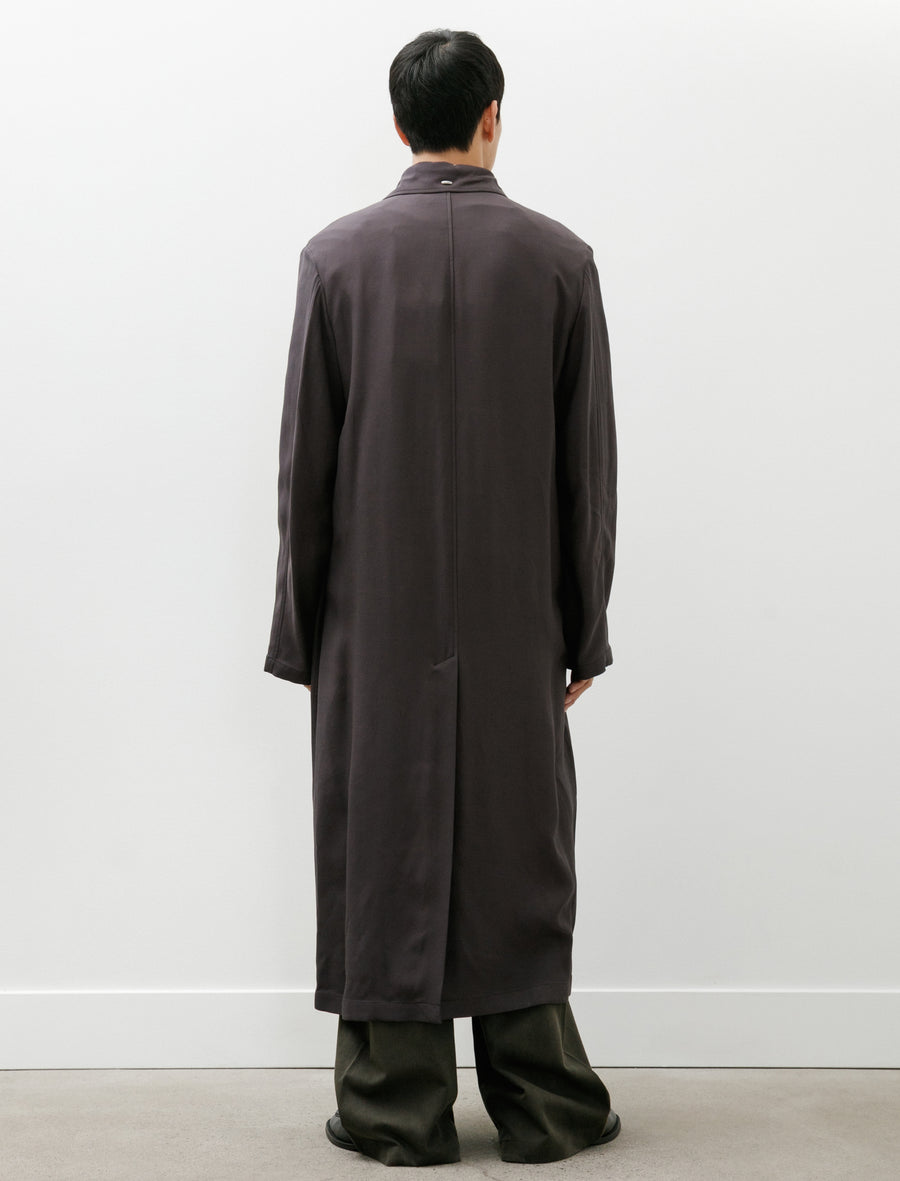 Cloak Car Coat Muted Lead Chalkskin Viscose - Image 2