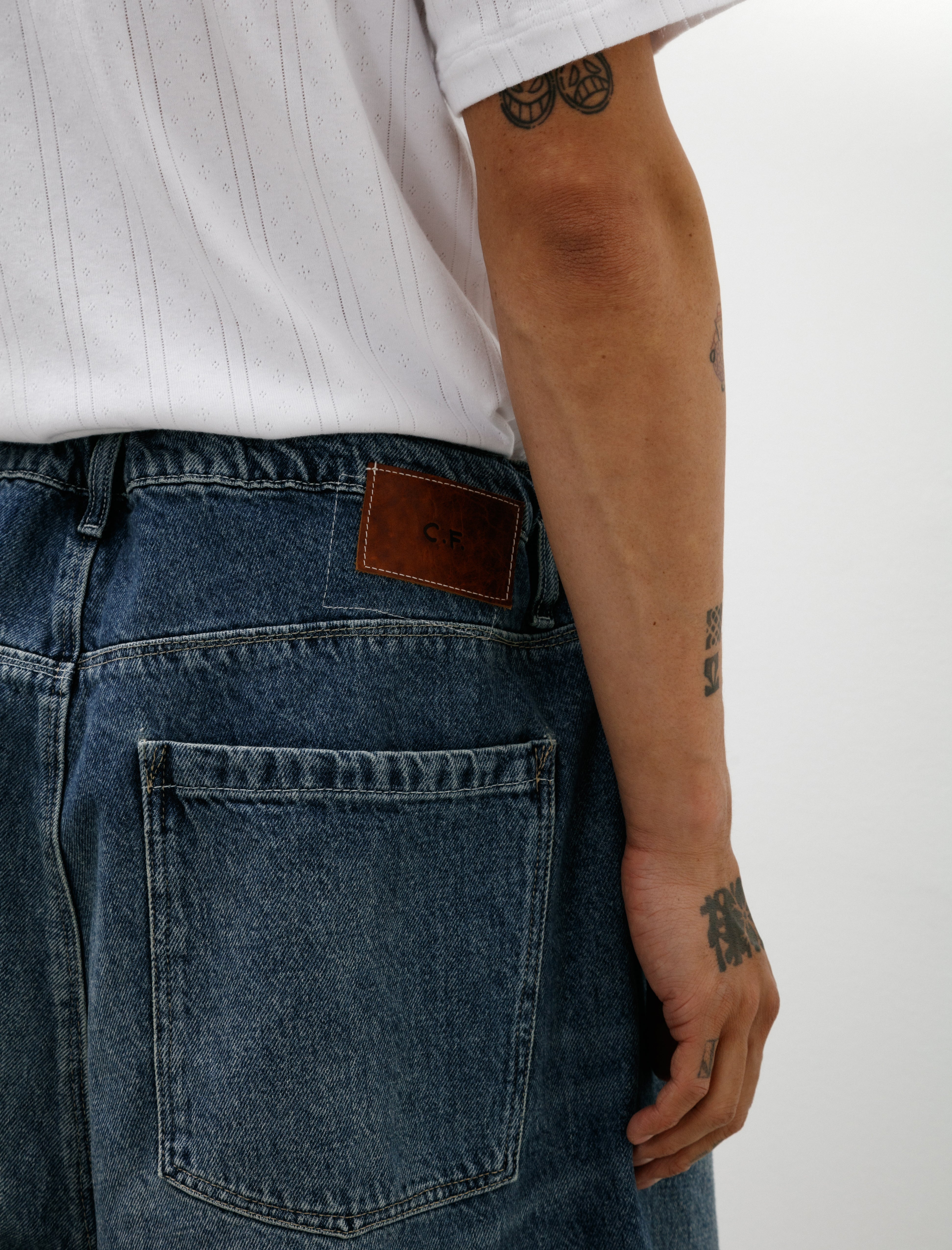 Camiel Fortgens Big Shorts Vintage Wash Denim