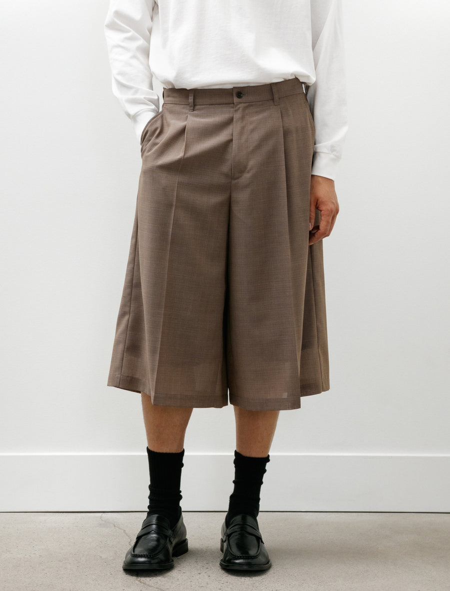 Tuck Wide Shorts C Stone - Image 4