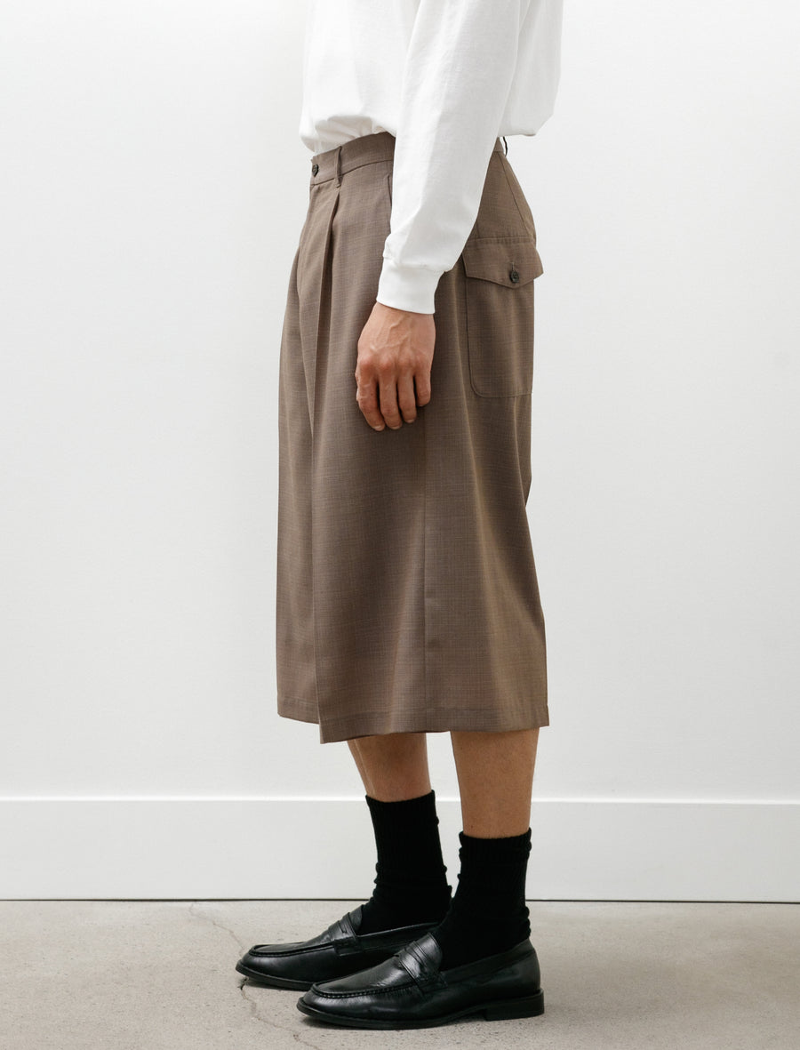 Tuck Wide Shorts C Stone - Image 5