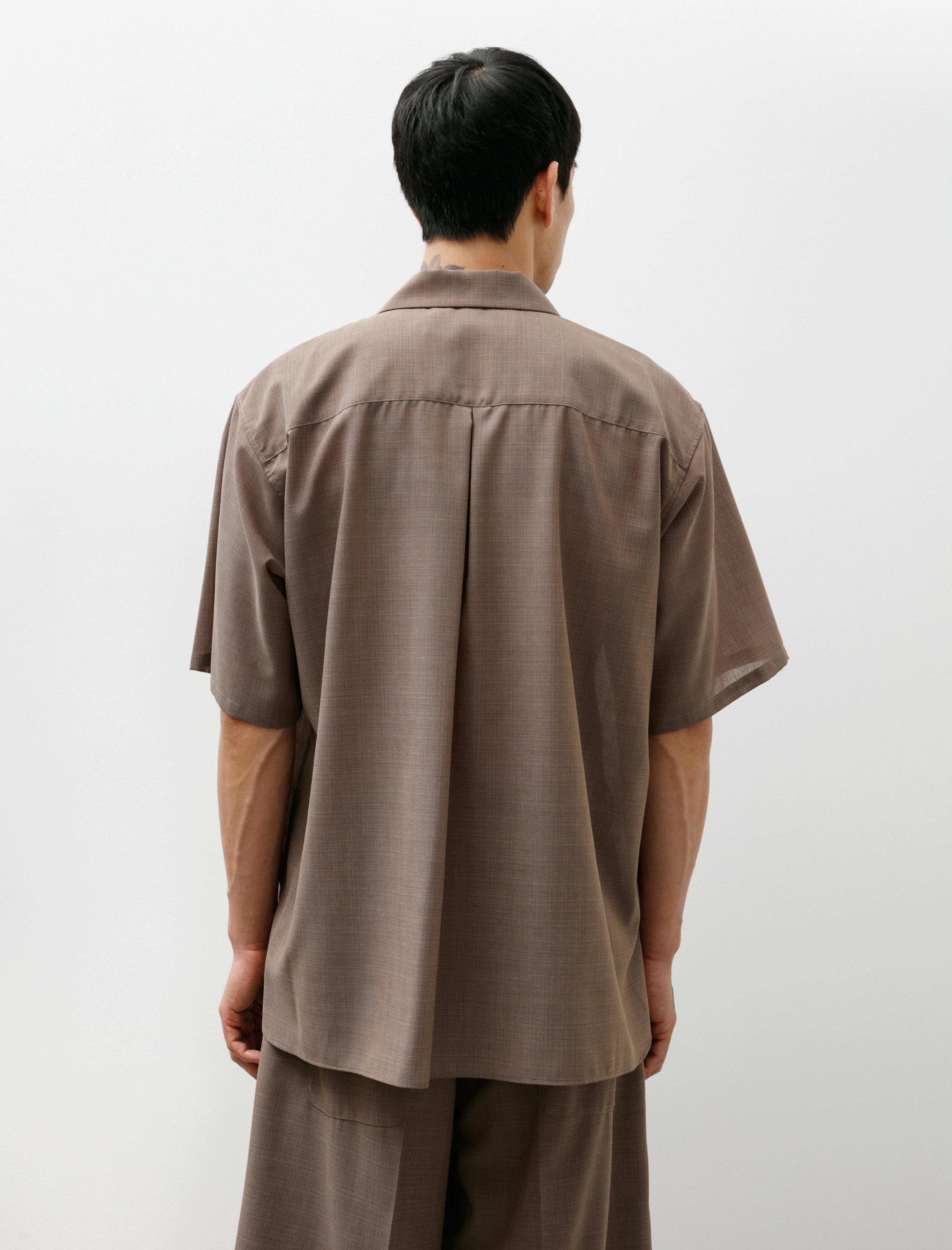 Open Collar Shirt C Stone