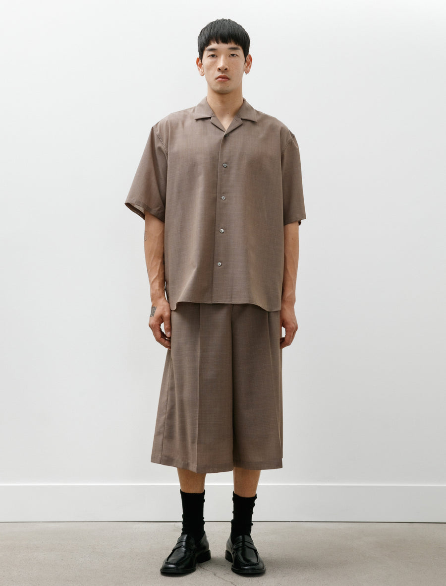 Tuck Wide Shorts C Stone - Image 1