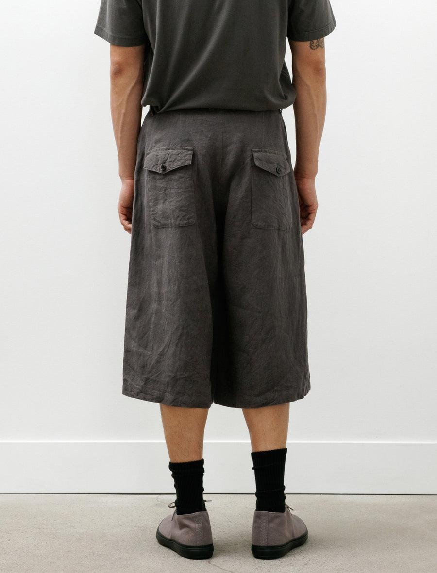 Tuck Wide Shorts B Grey - Image 5