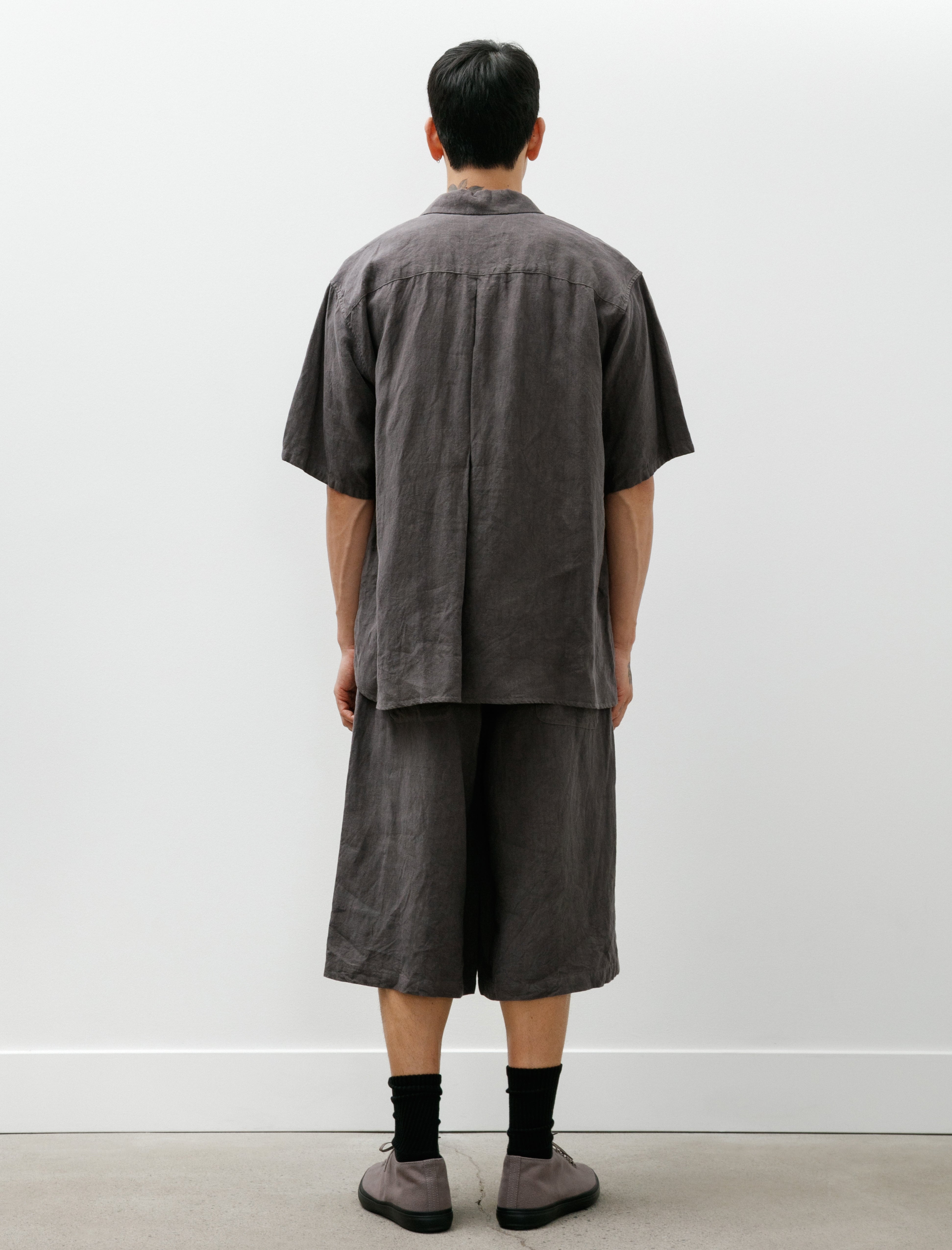 Open Collar Shirt B Grey