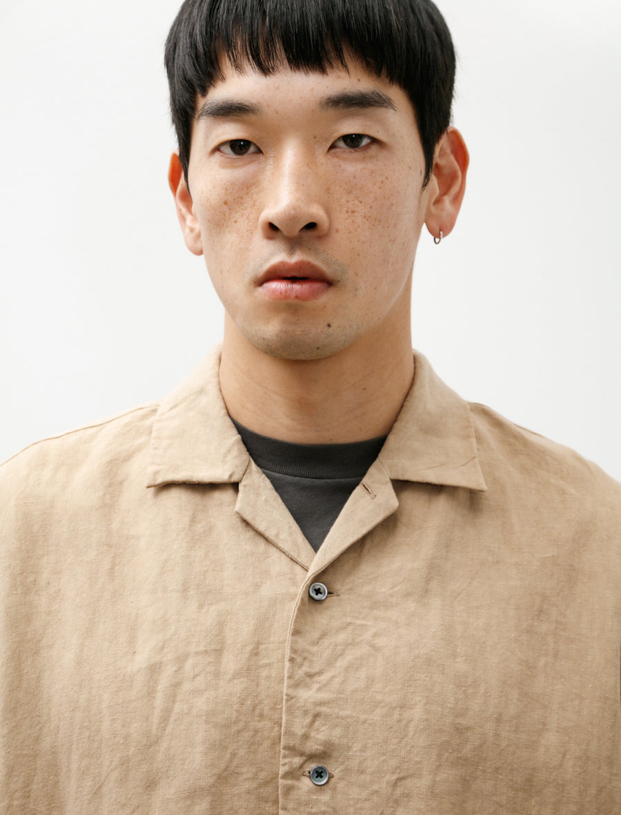 Open Collar Shirt B Beige - Image 4