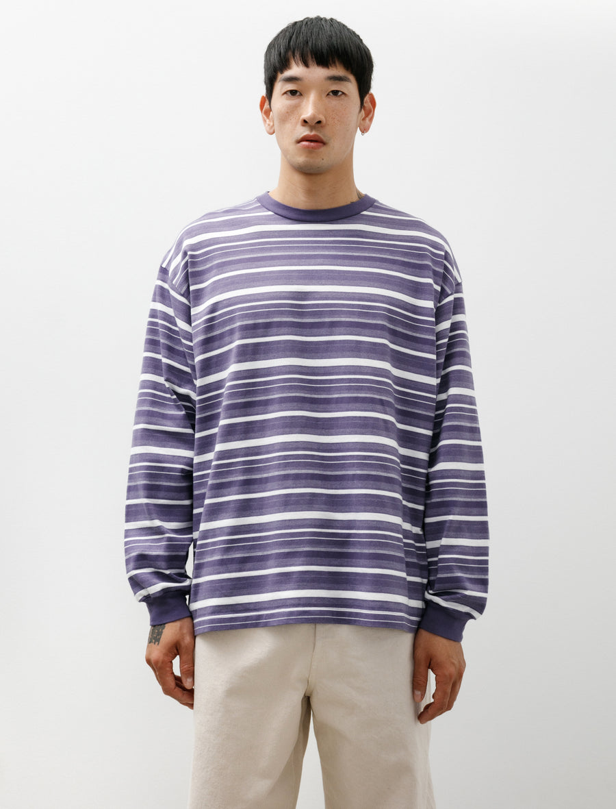 Oversize Longsleeve B White Dark Purple - Image 1