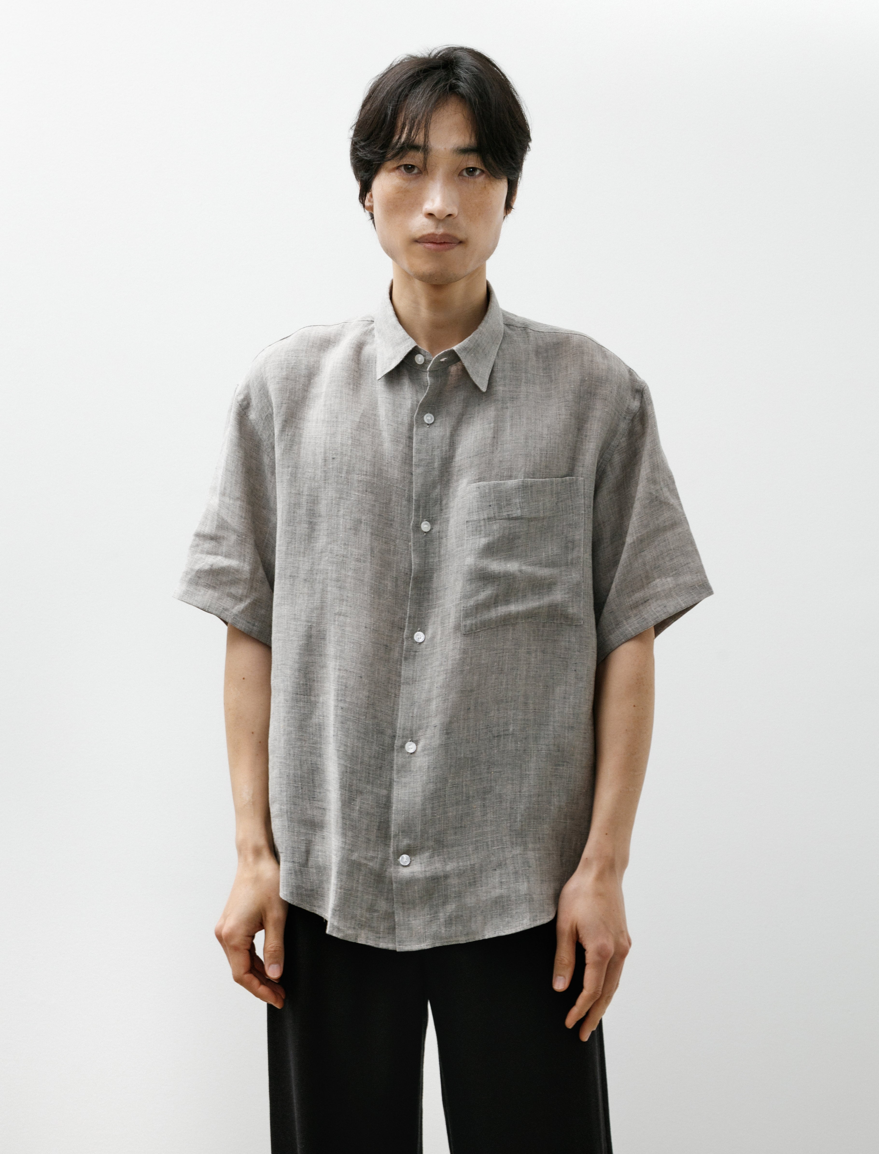 Seya Eternal Summer Shirt Linen Mesh Grey Mix