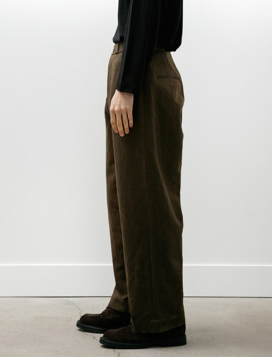 Flat Front Pant Cotton/Washi Canvas Sumi Ink Dye - Image 6