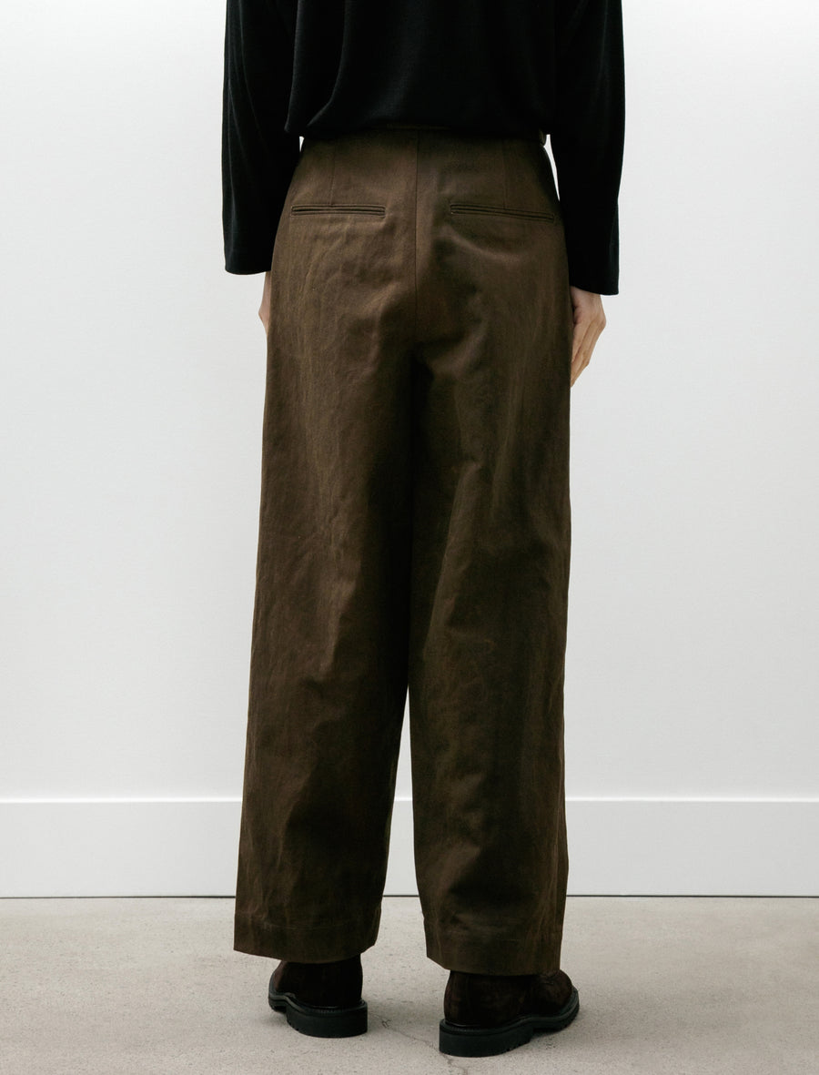 Flat Front Pant Cotton/Washi Canvas Sumi Ink Dye - Image 5
