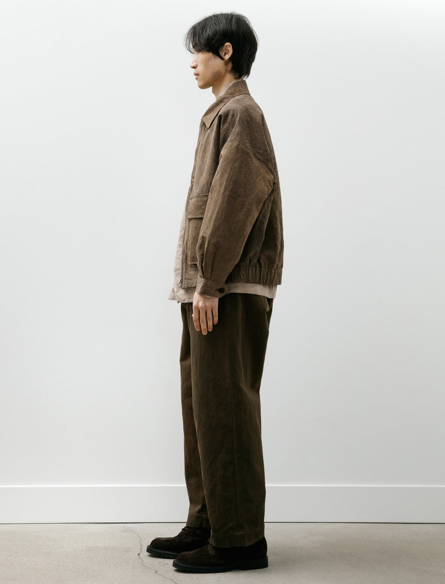 Flat Front Pant Cotton/Washi Canvas Sumi Ink Dye - Image 3