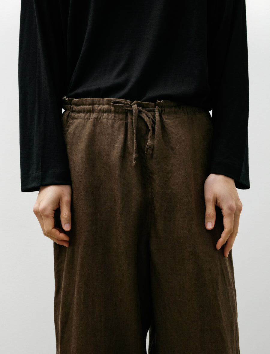 Drawstring Pant Sumi Ink Hemp Twill Dark Olive - Image 6