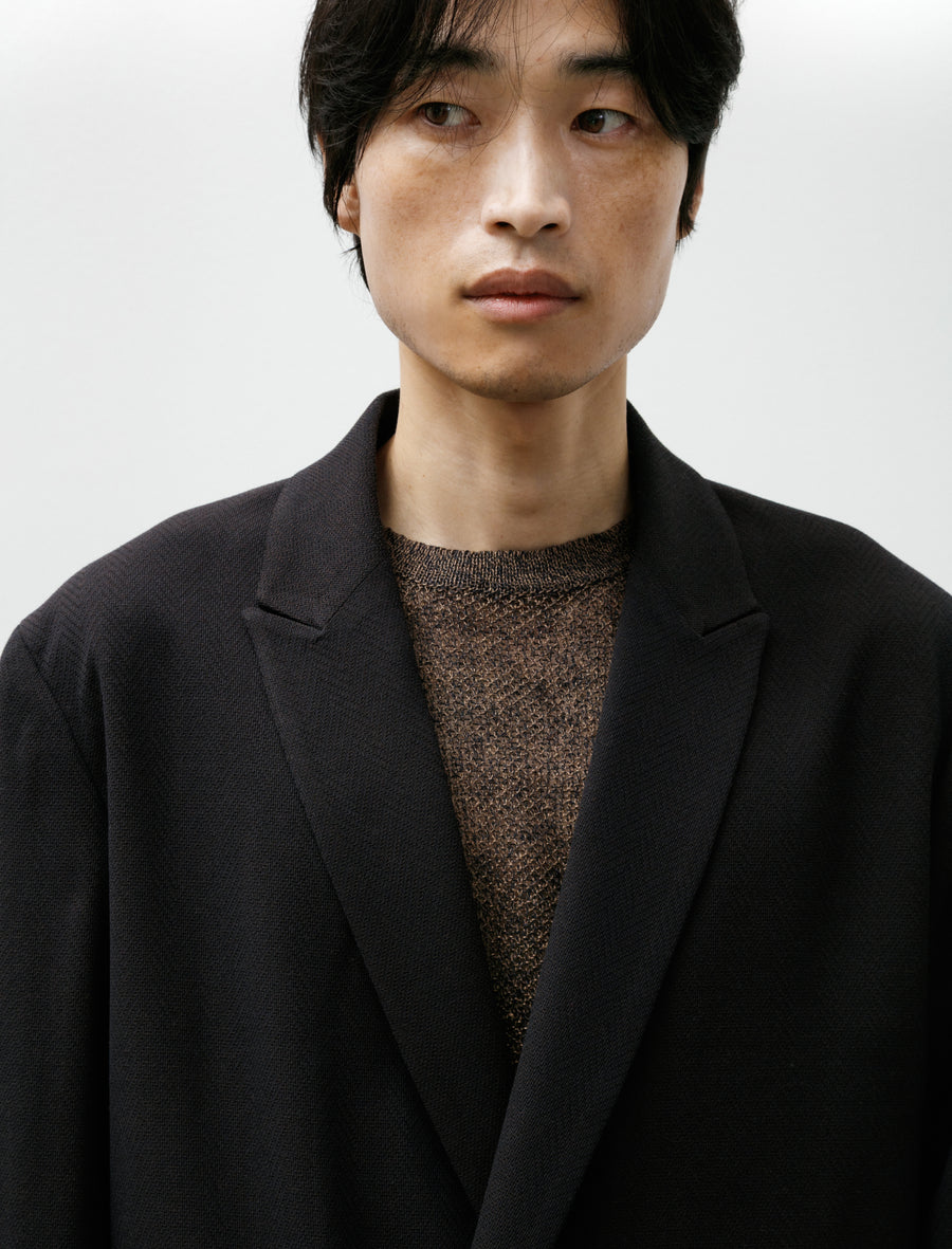 Travel Tailored Jacket Summer Herringbone Mud Indigo - Image 5