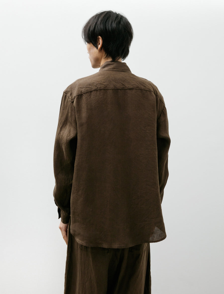 Big Shirt Sumi Ink Hemp Twill Dark Olive - Image 2