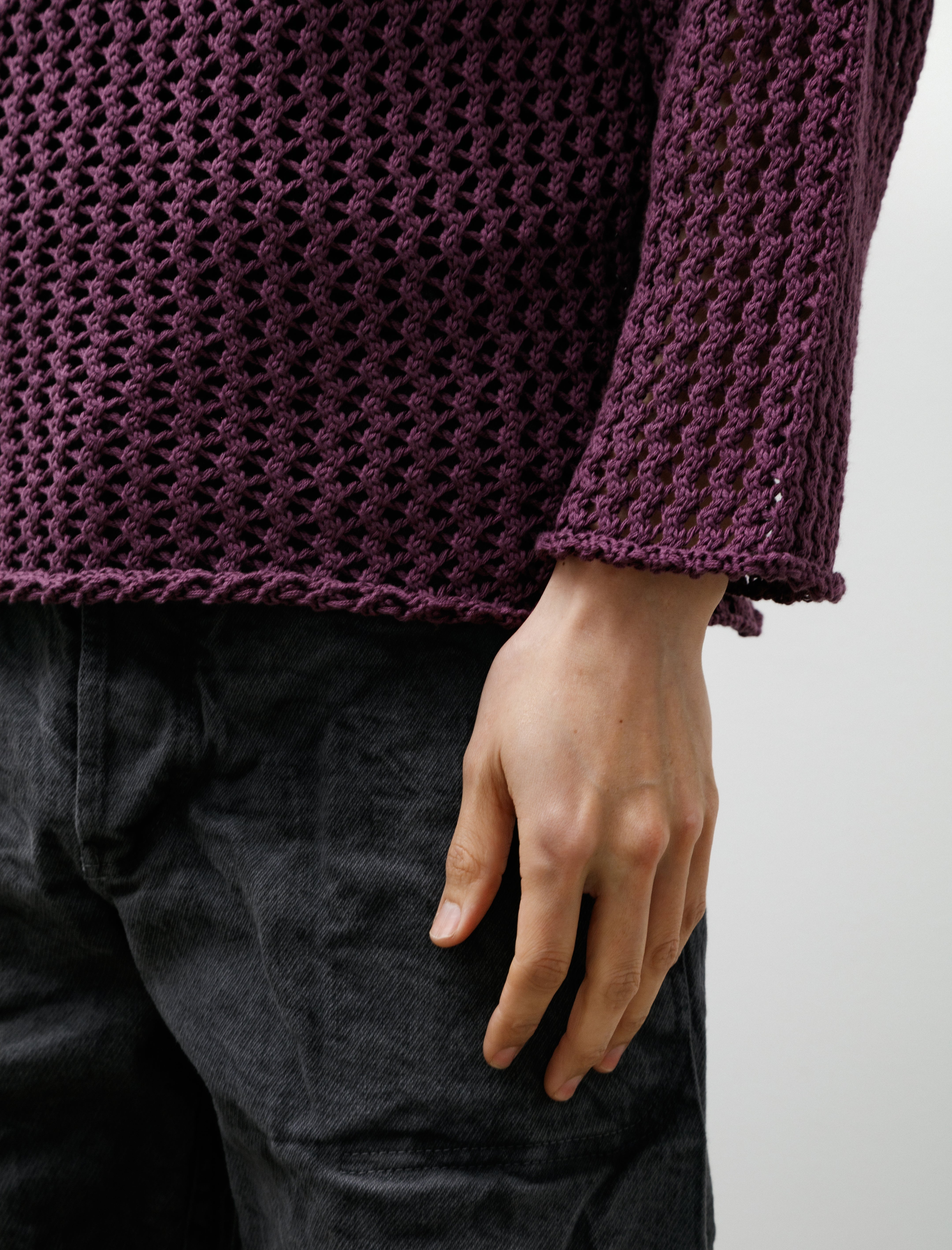 Tender 732 String Pullover Combed Cotton Yarn Purple