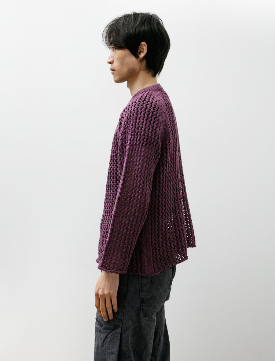 732 String Pullover Combed Cotton Yarn Purple - Image 3