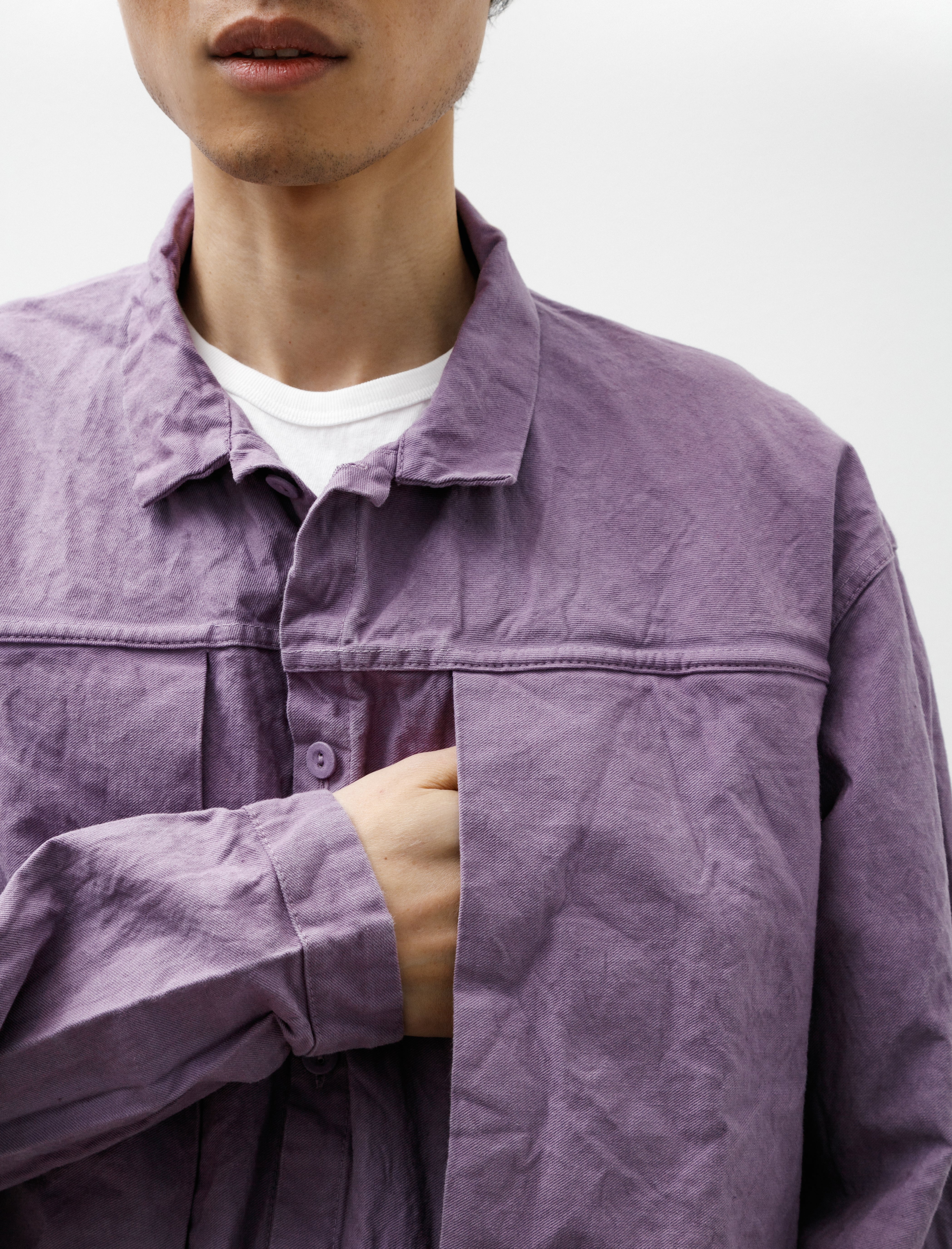 Tender 402 Two Birds Shirts Cotton Drop Cloth Purple Logwood
