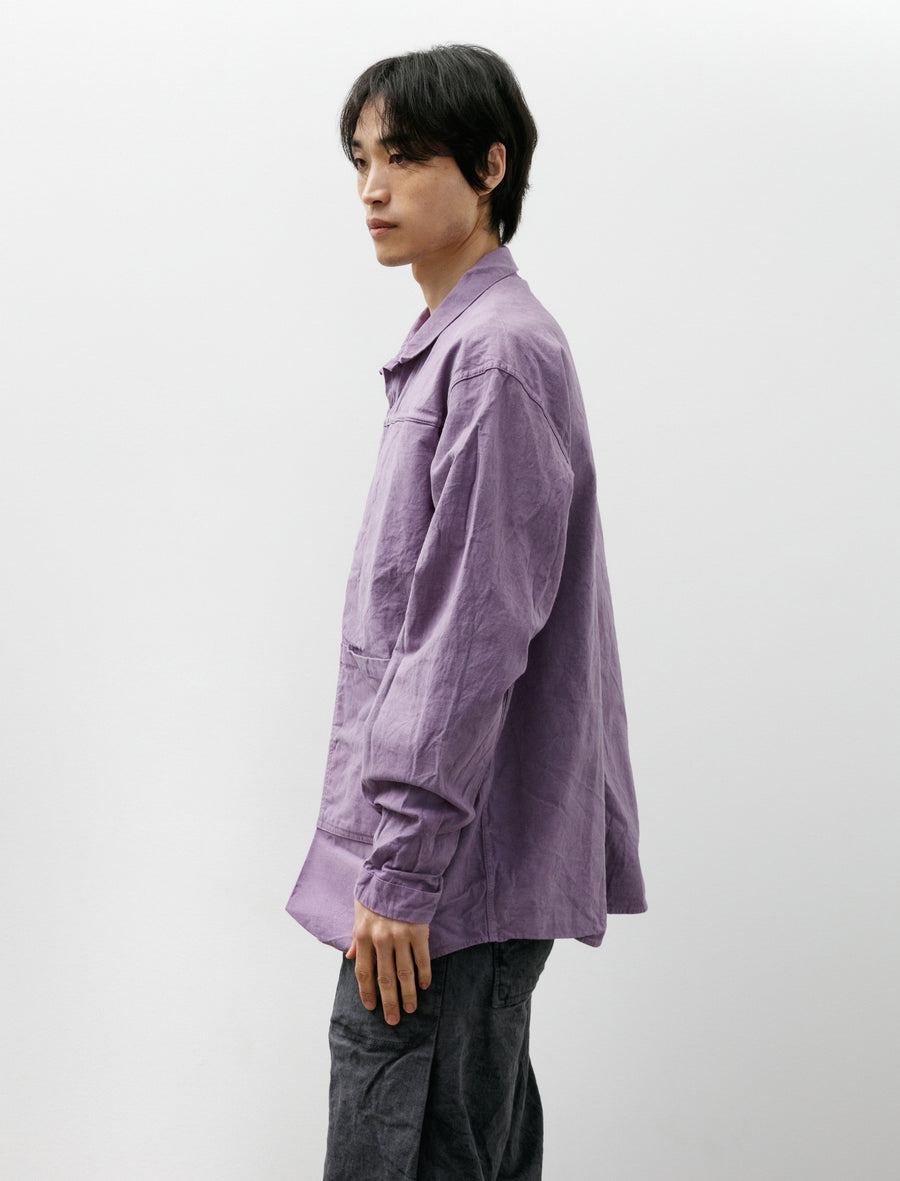 402 Two Birds Shirts Cotton Drop Cloth Purple Logwood - Image 3