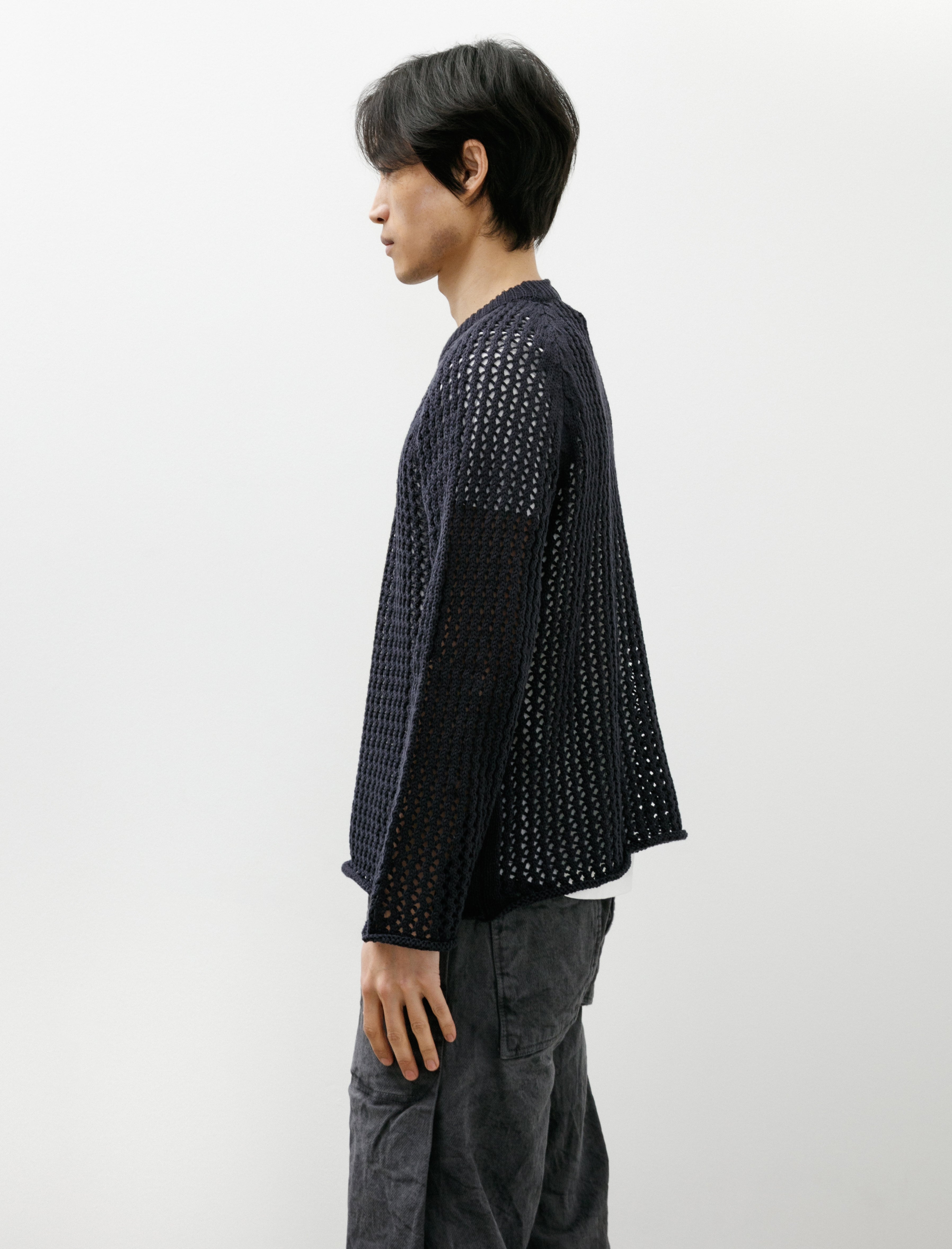 Tender 732 String Pullover Combed Cotton Yarn Navy