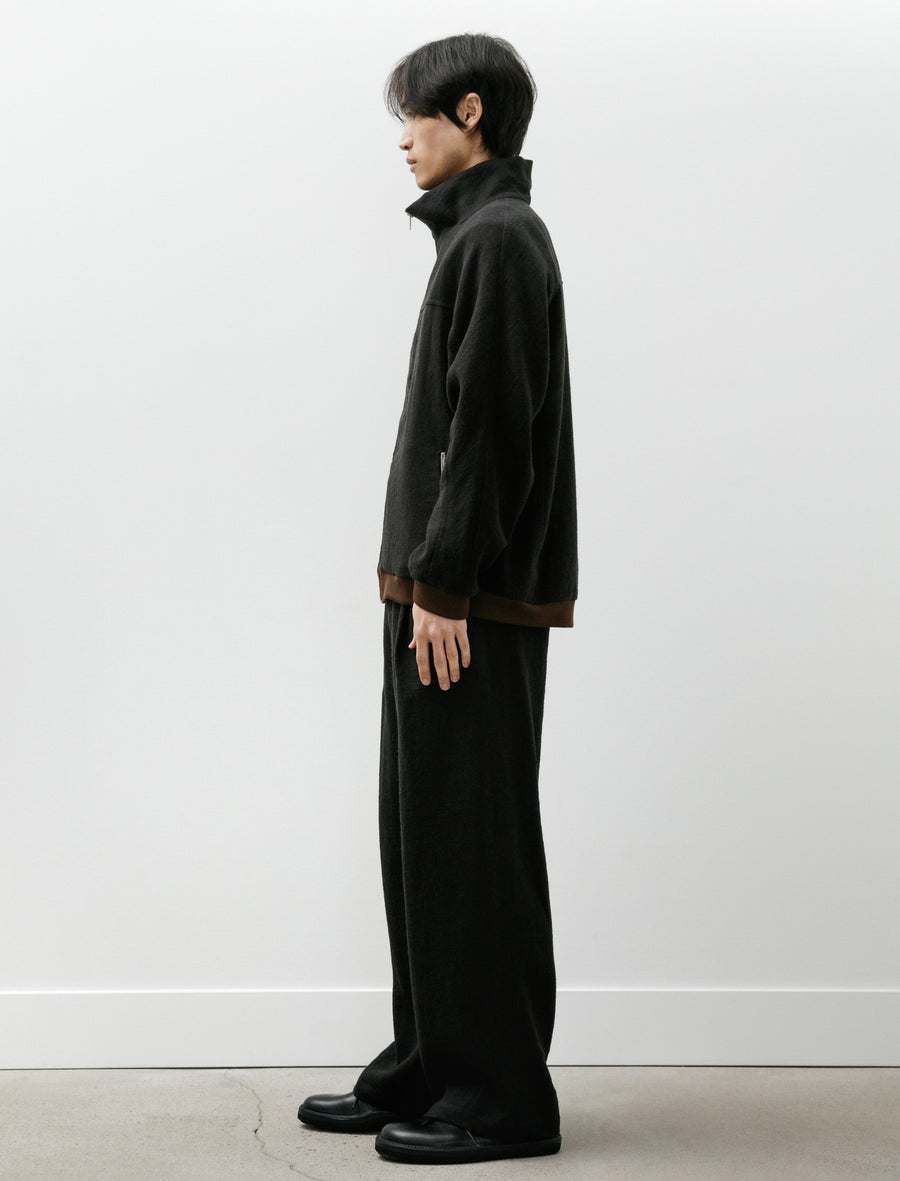 Washed Wool Trouser Black - Image 3