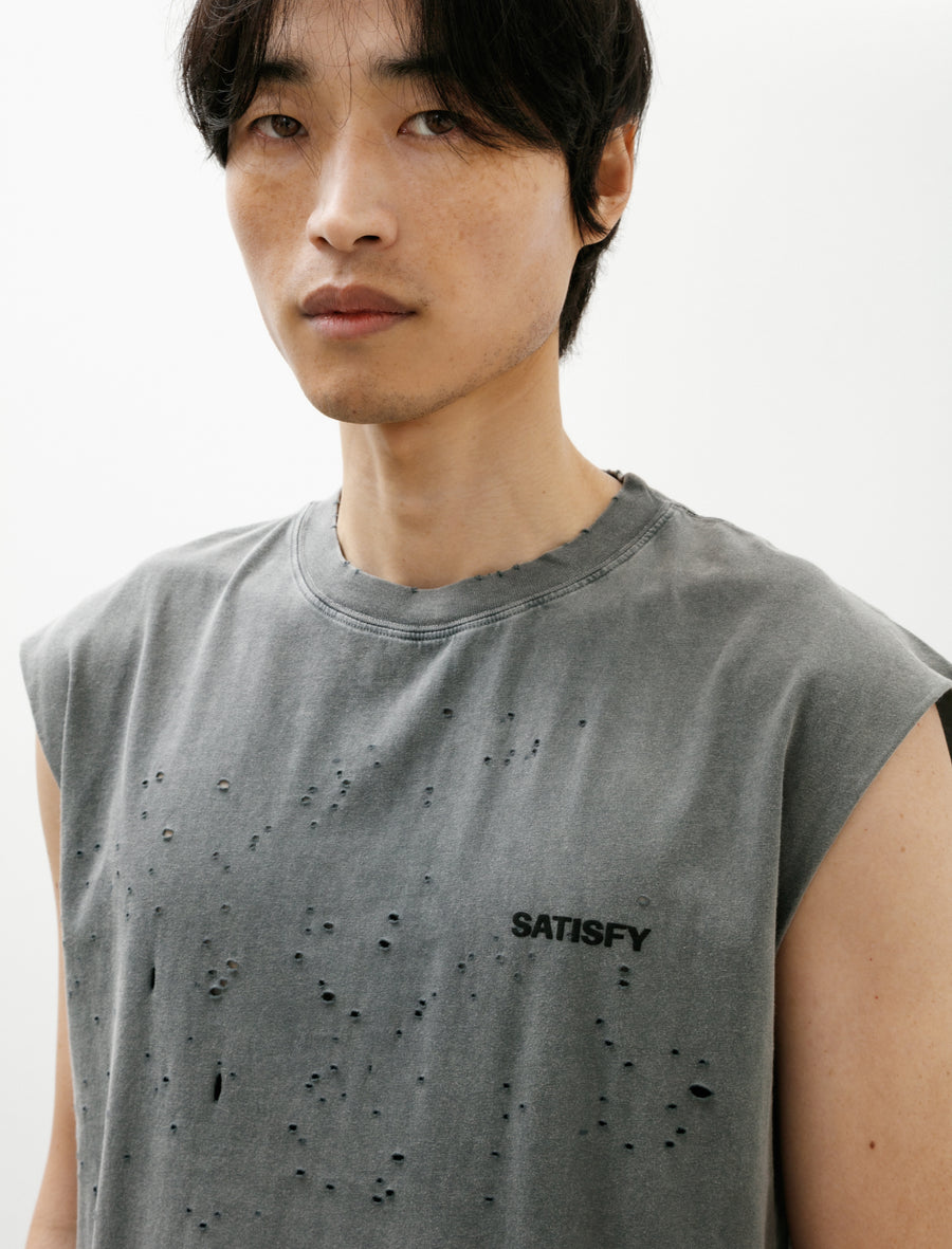 MothTech Muscle Tee Faded Black - Image 4