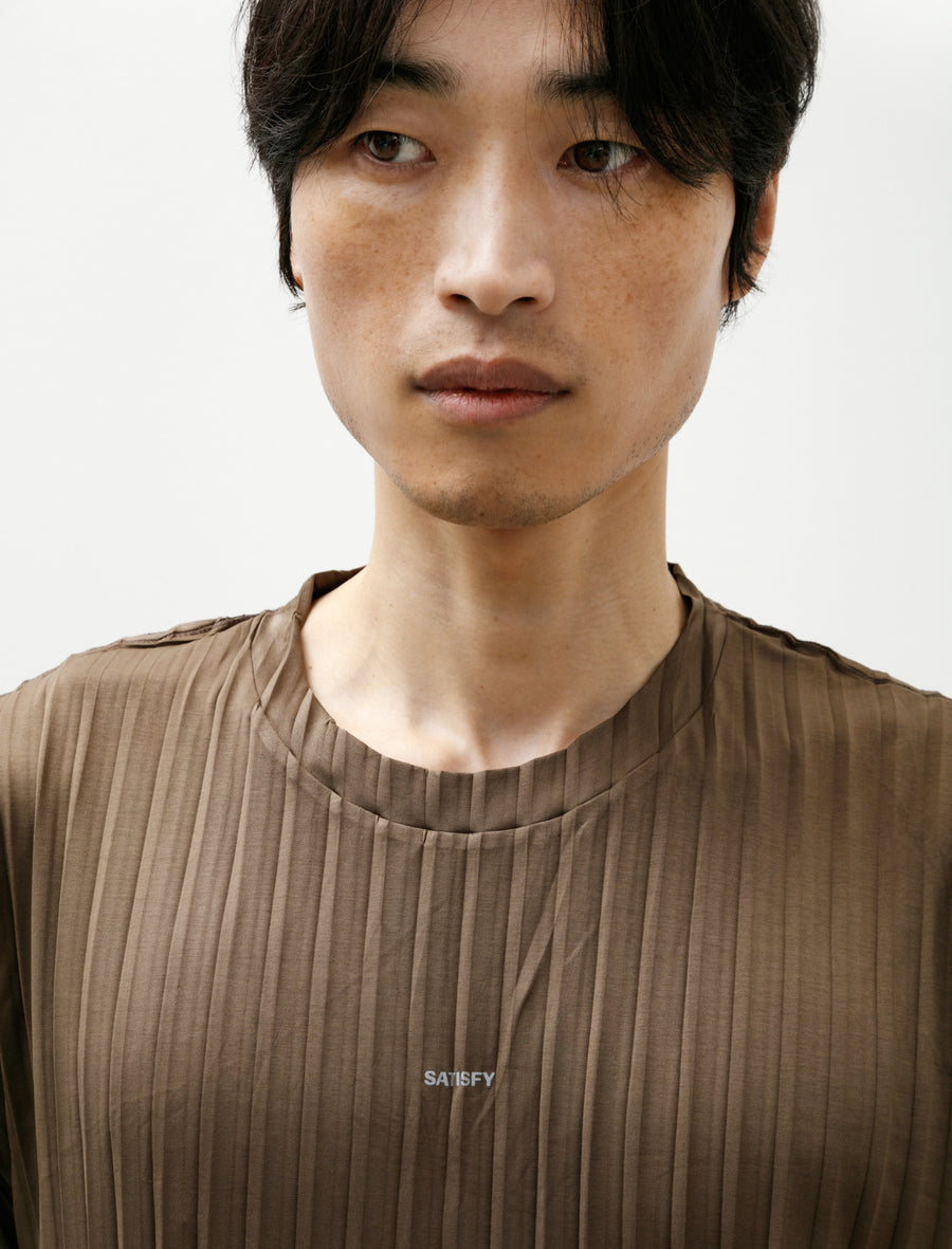 Auralite Pleated T-Shirt Olive - Image 4