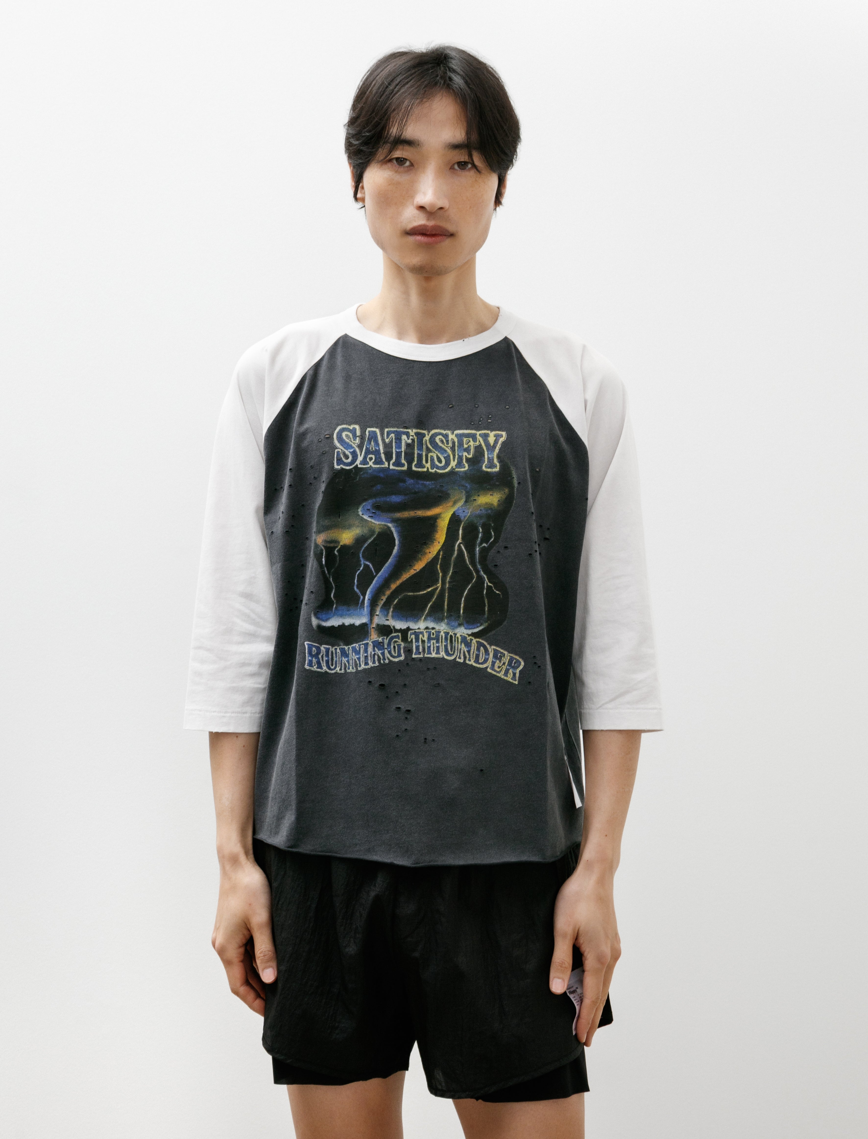Satisfy MothTech Baseball Tee Off-White/Aged Black