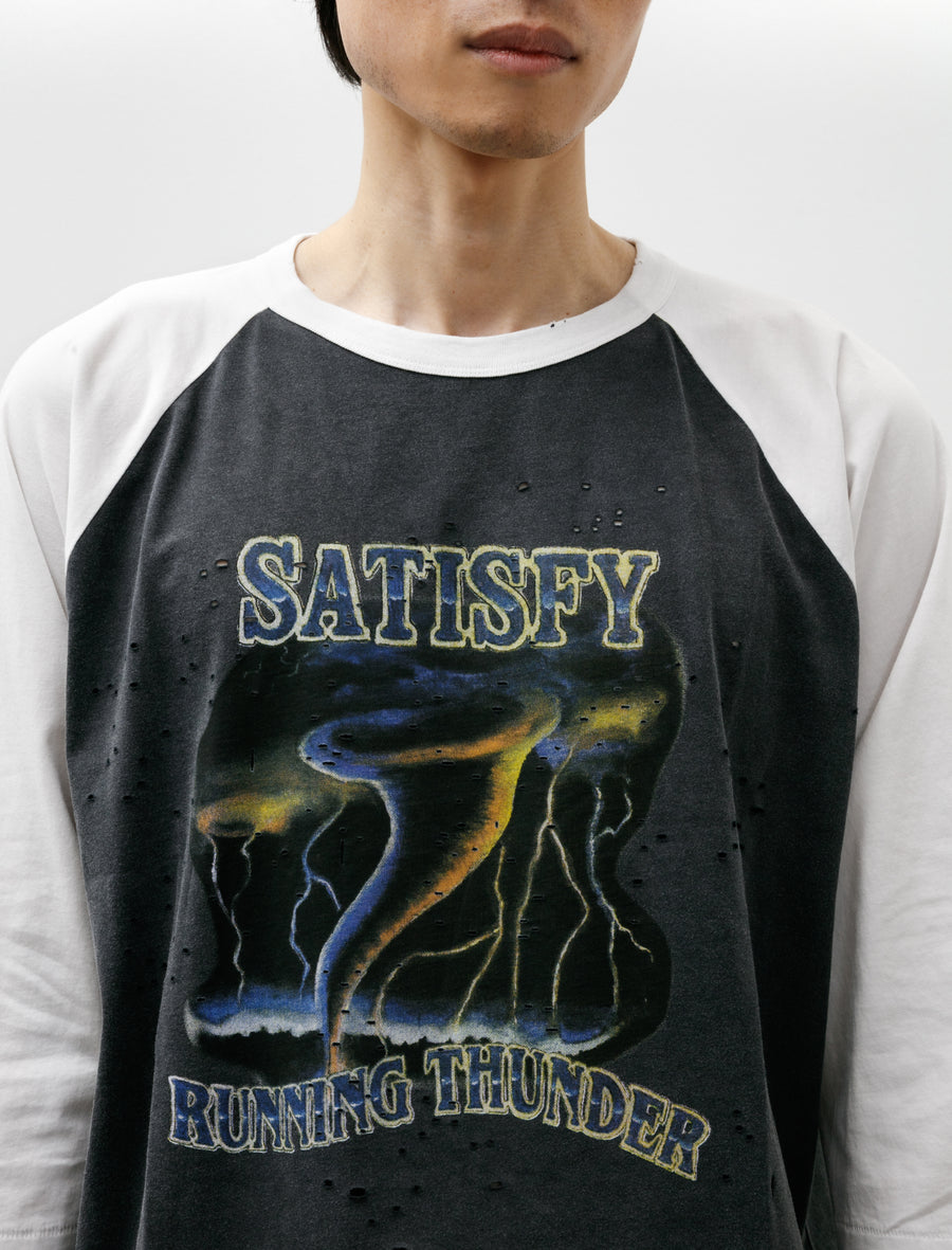MothTech Baseball Tee Off-White/Aged Black - Image 4