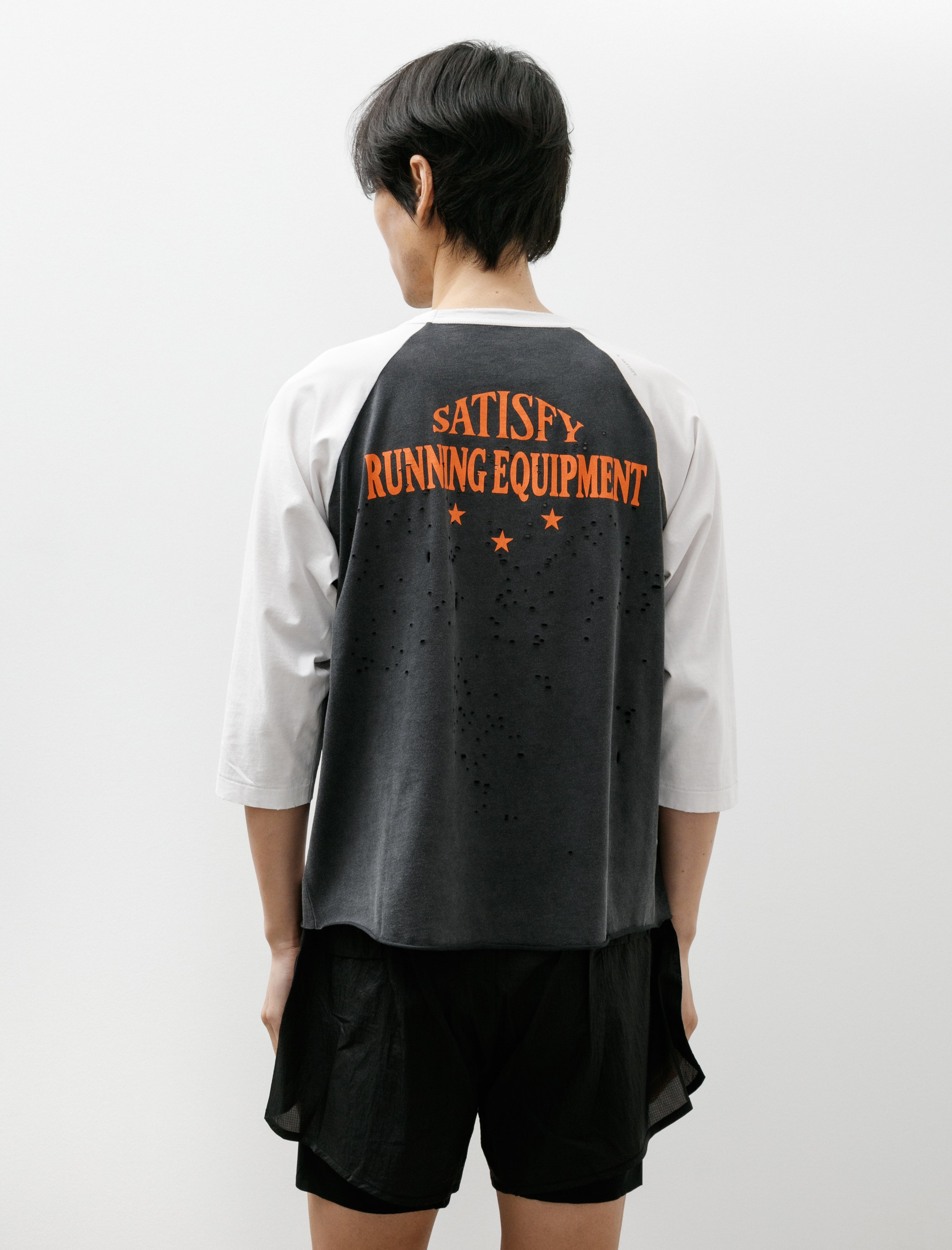 Satisfy MothTech Baseball Tee Off-White/Aged Black